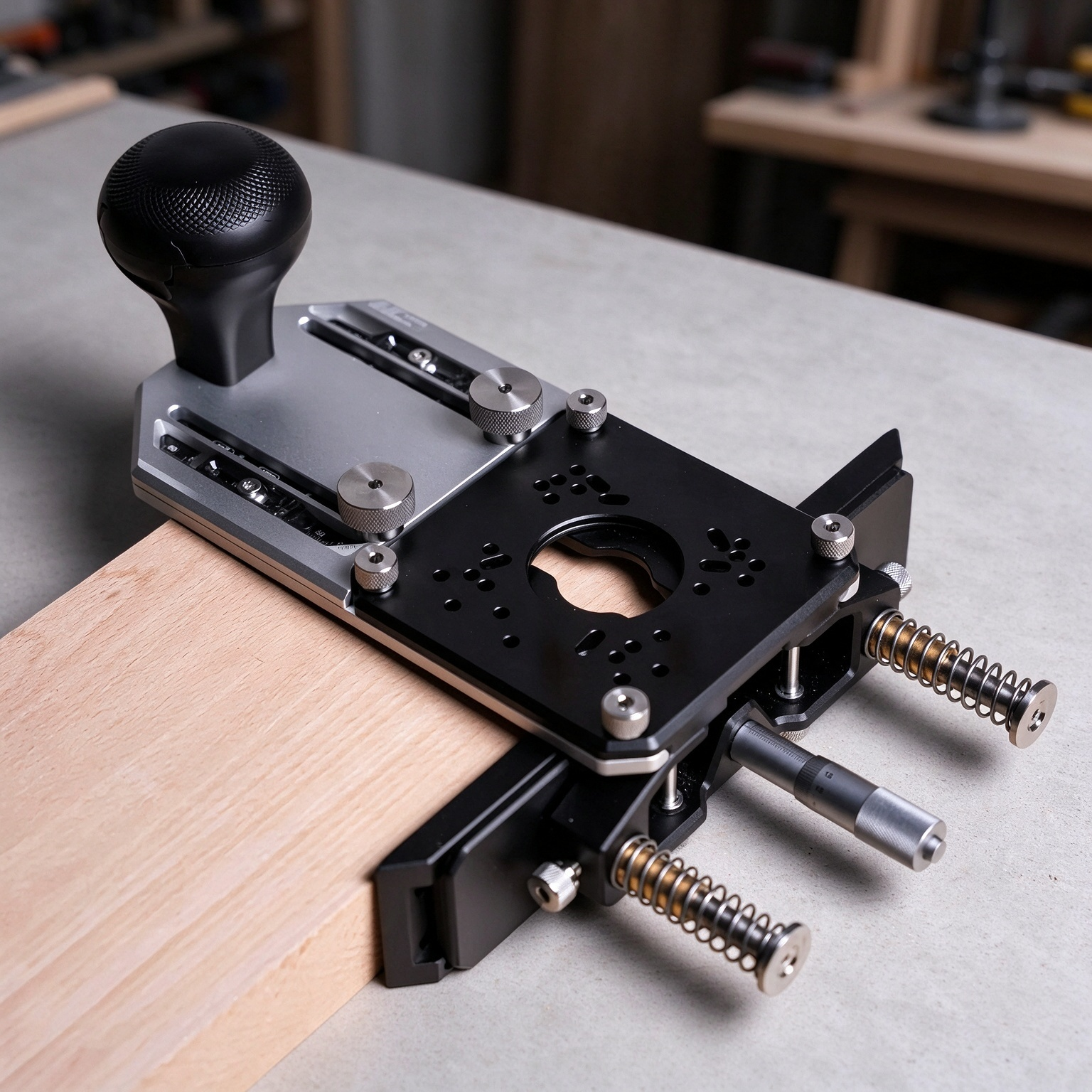 10-in-1 Trim Router Jig – Circle Cutting, Edge Guide, Mortise, Router Table & More, Fits Compact/Palm Routers