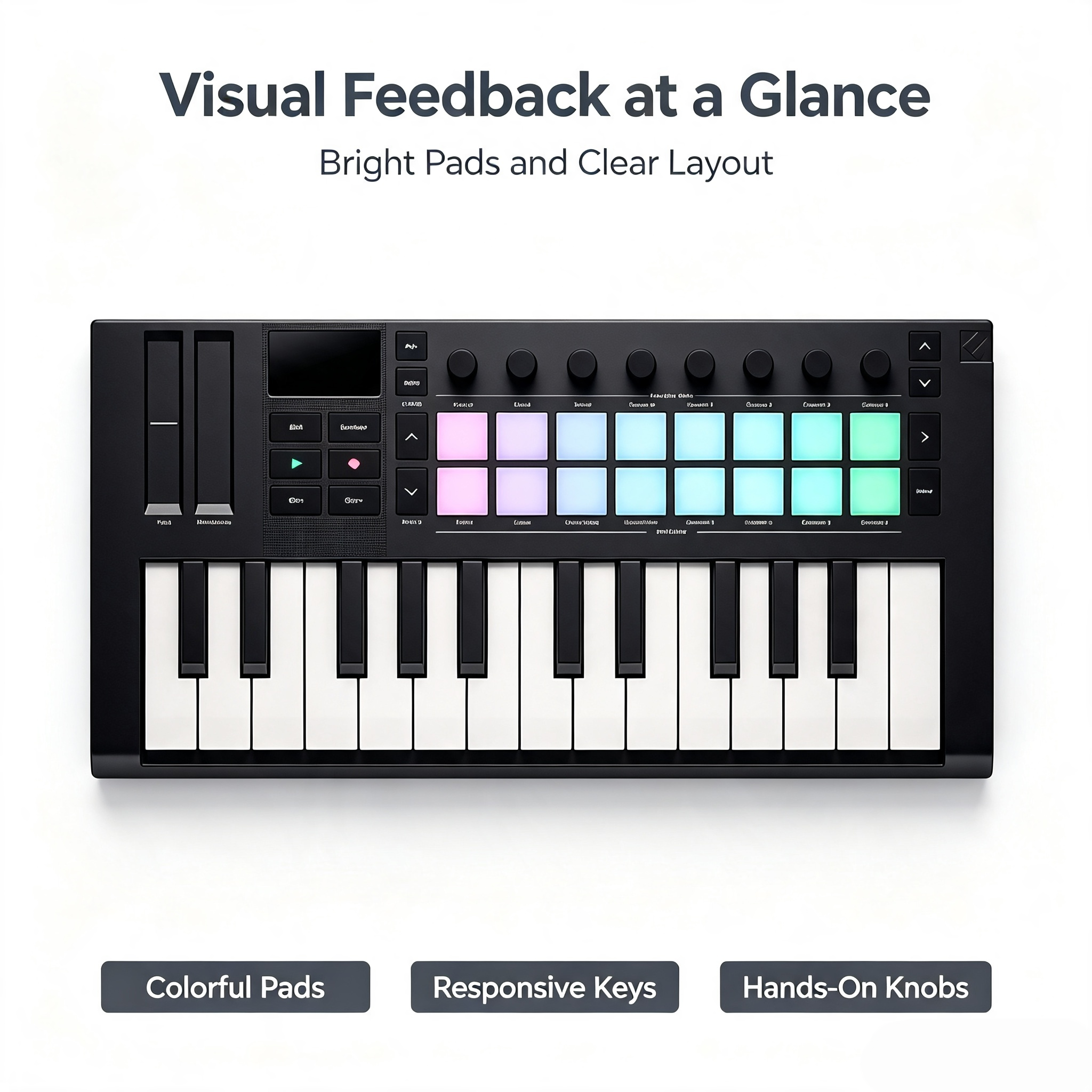 YOUR STUDIO, BACKPACK‑SIZED 25‑Key Controller with Arpeggiator, Custom Modes & Full Software Bundle.
