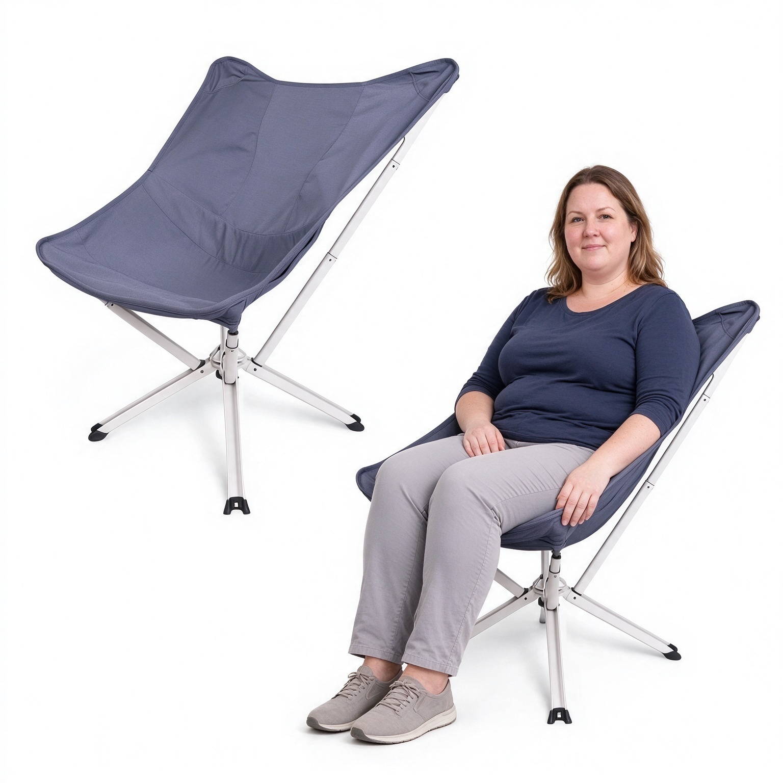Portable Outdoor Lounge Chair – 180kg Heavy-Duty Support & Quick Fold Design