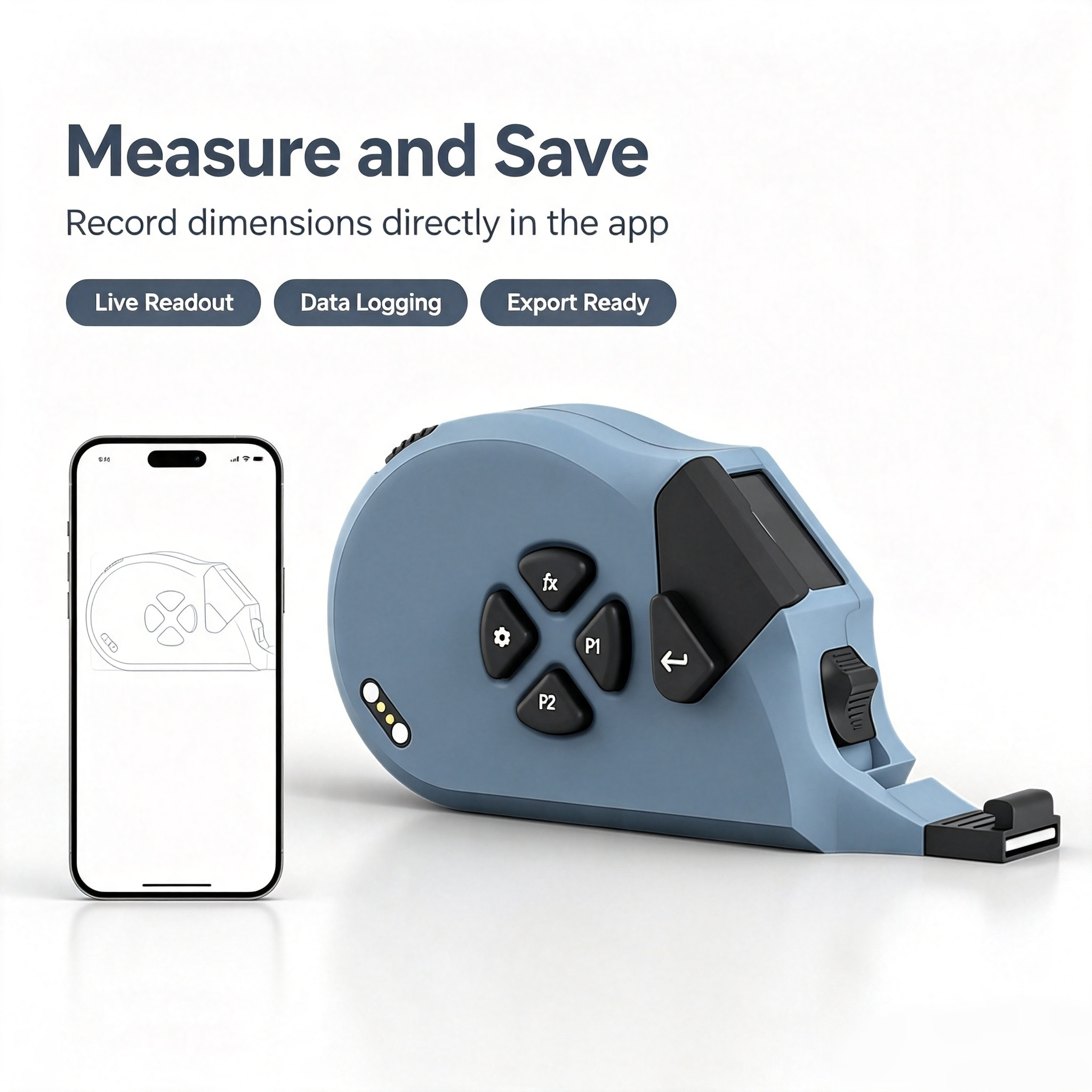 THE SMART TAPE MEASURE THAT THINKS 1mm Precision. Wireless Charging. 5× Faster Workflows.