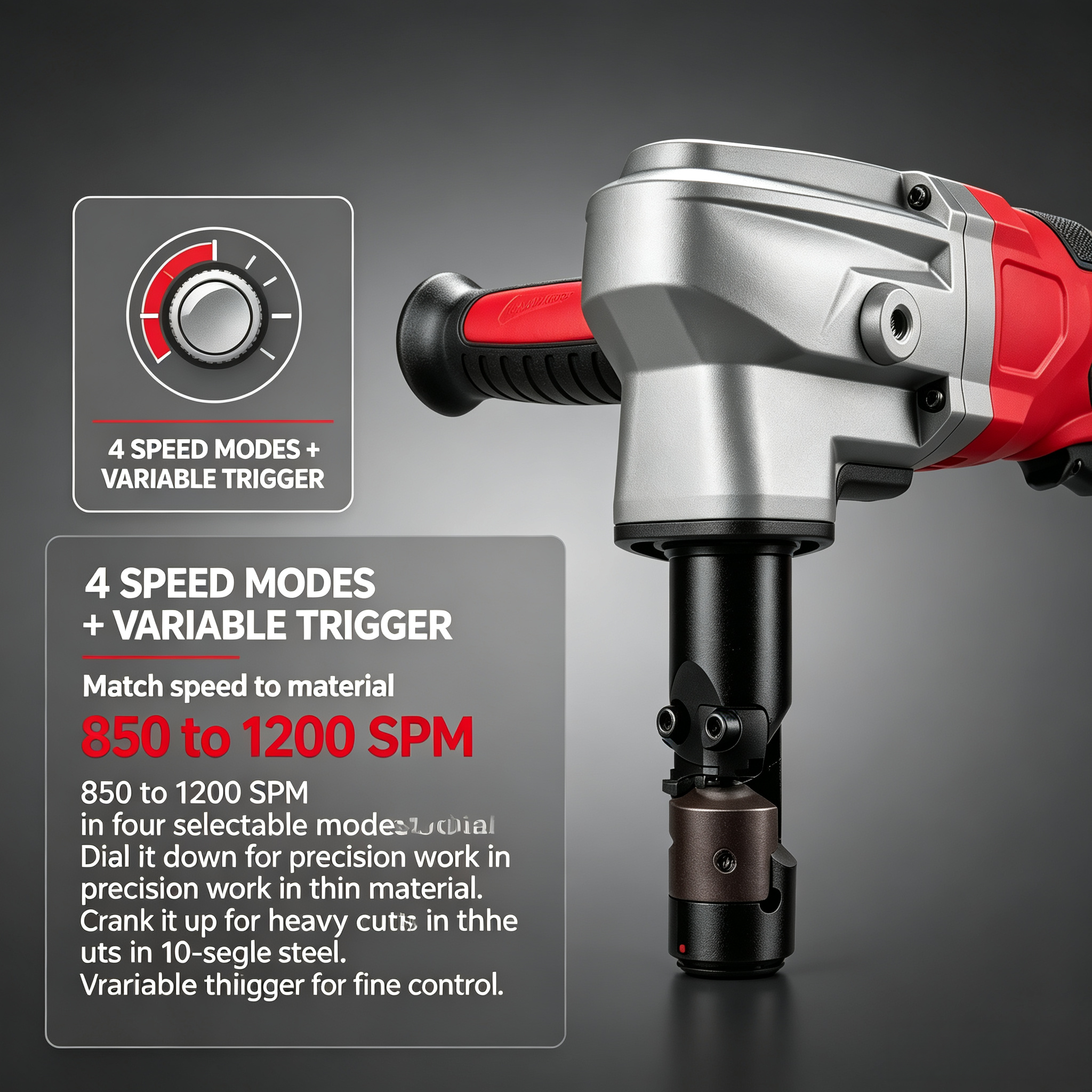 Cordless Metal Nibbler – 10-Gauge Mild Steel & 12-Gauge Stainless, 2″ Radius Turns, Variable Speed