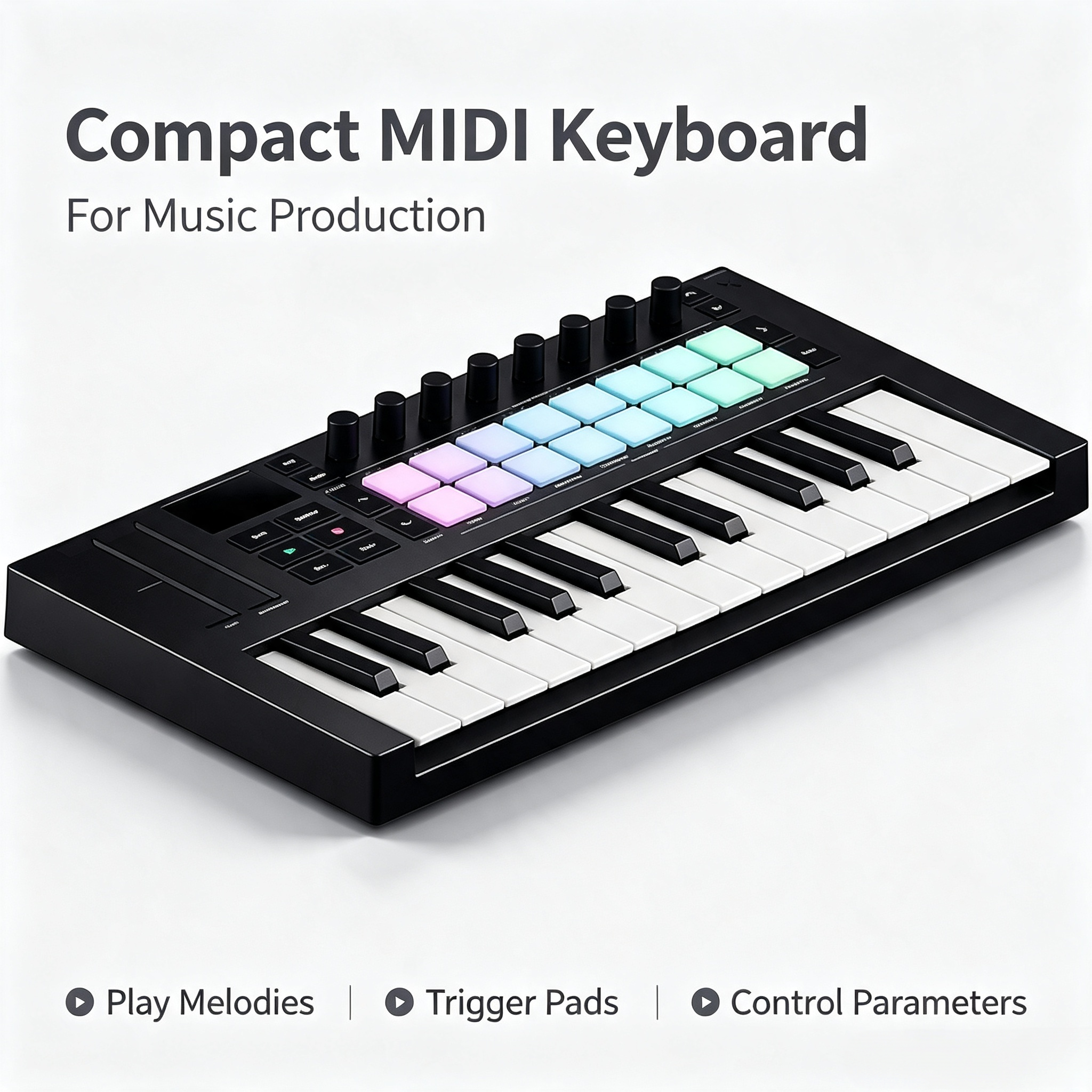 YOUR STUDIO, BACKPACK‑SIZED 25‑Key Controller with Arpeggiator, Custom Modes & Full Software Bundle.