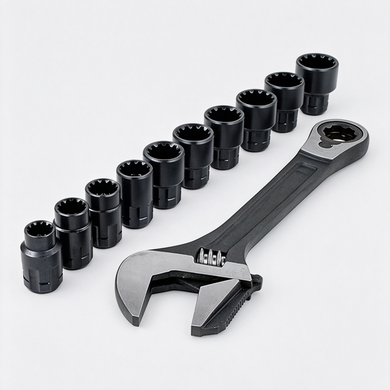 11-Piece Pass-Through Wrench & Socket Set – Secure Grip, Versatile Repairs