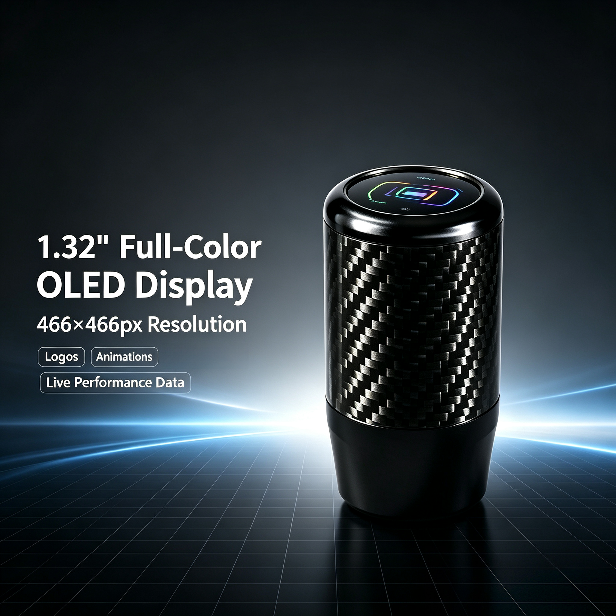 Smart Shift Knob – 1.32″ OLED, Bluetooth & Timer