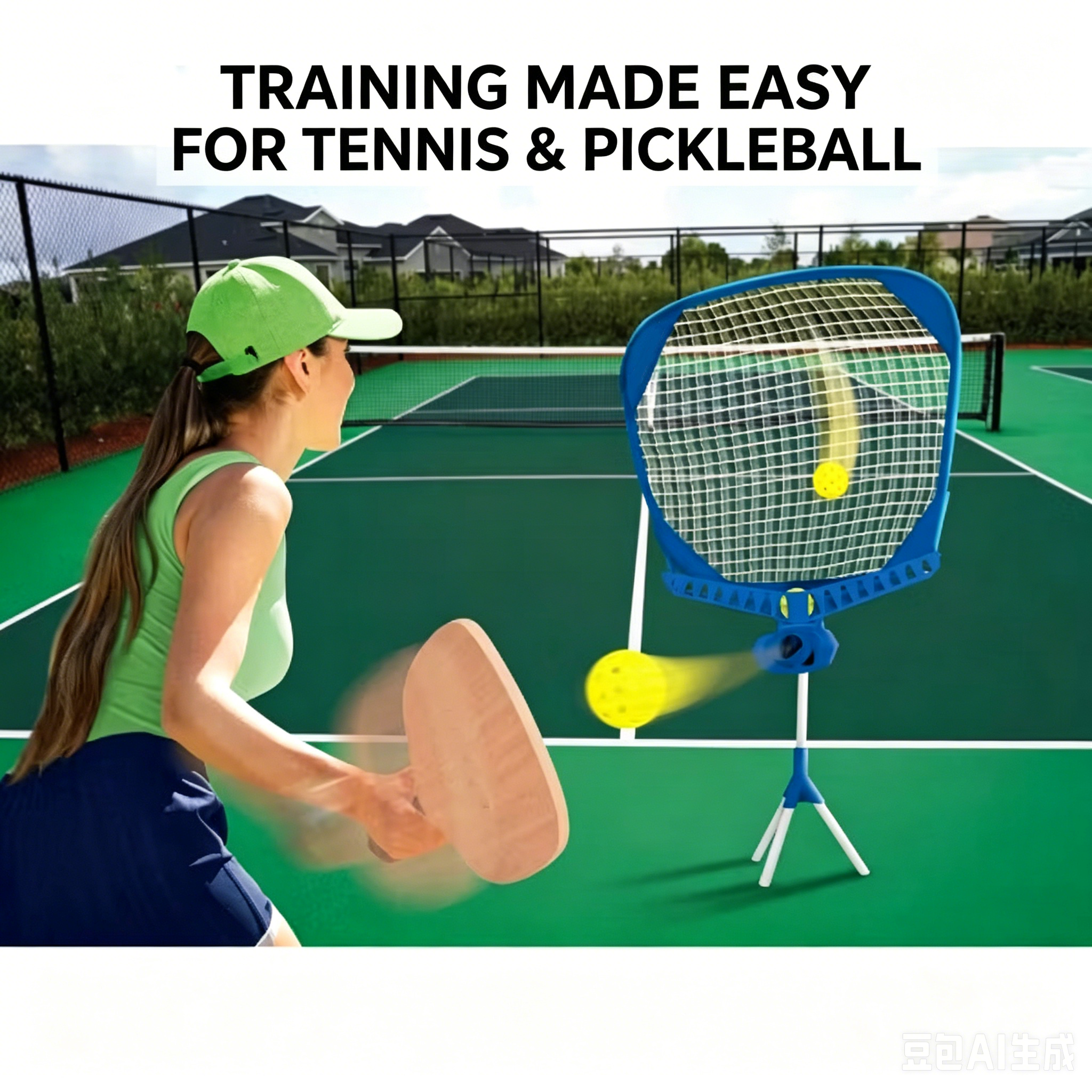 SOLO PICKLEBALL TRAINER – Launches, Recovers, Repeats – No Partner Needed