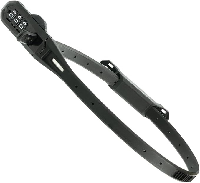 Combination Cable Lock – 45cm Lightweight Steel‑Core Security Tie with Resettable 3‑Digit Code