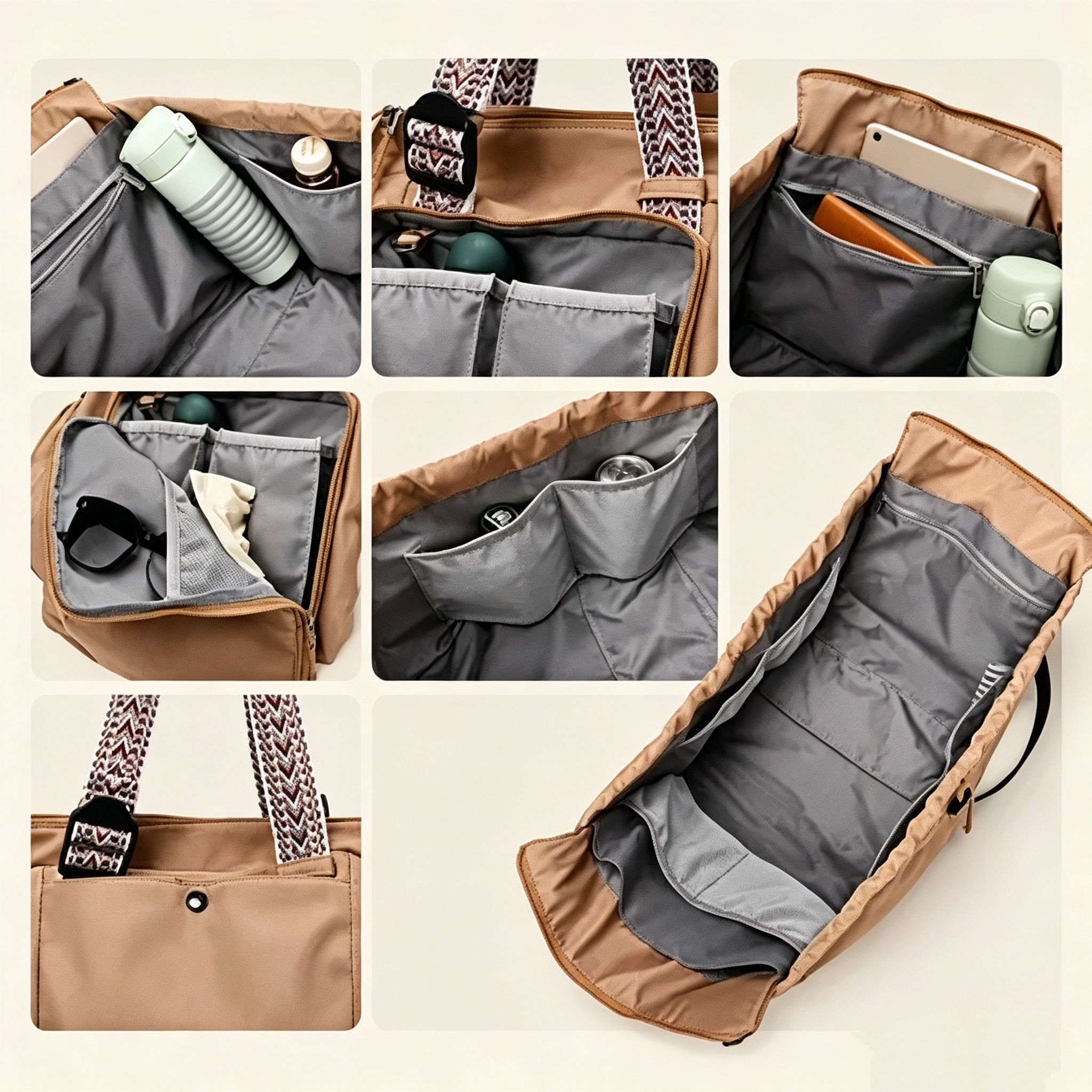 Convertible Travel Tote – Expandable, Lightweight, Fits Under Airline Seats, 15 Pockets