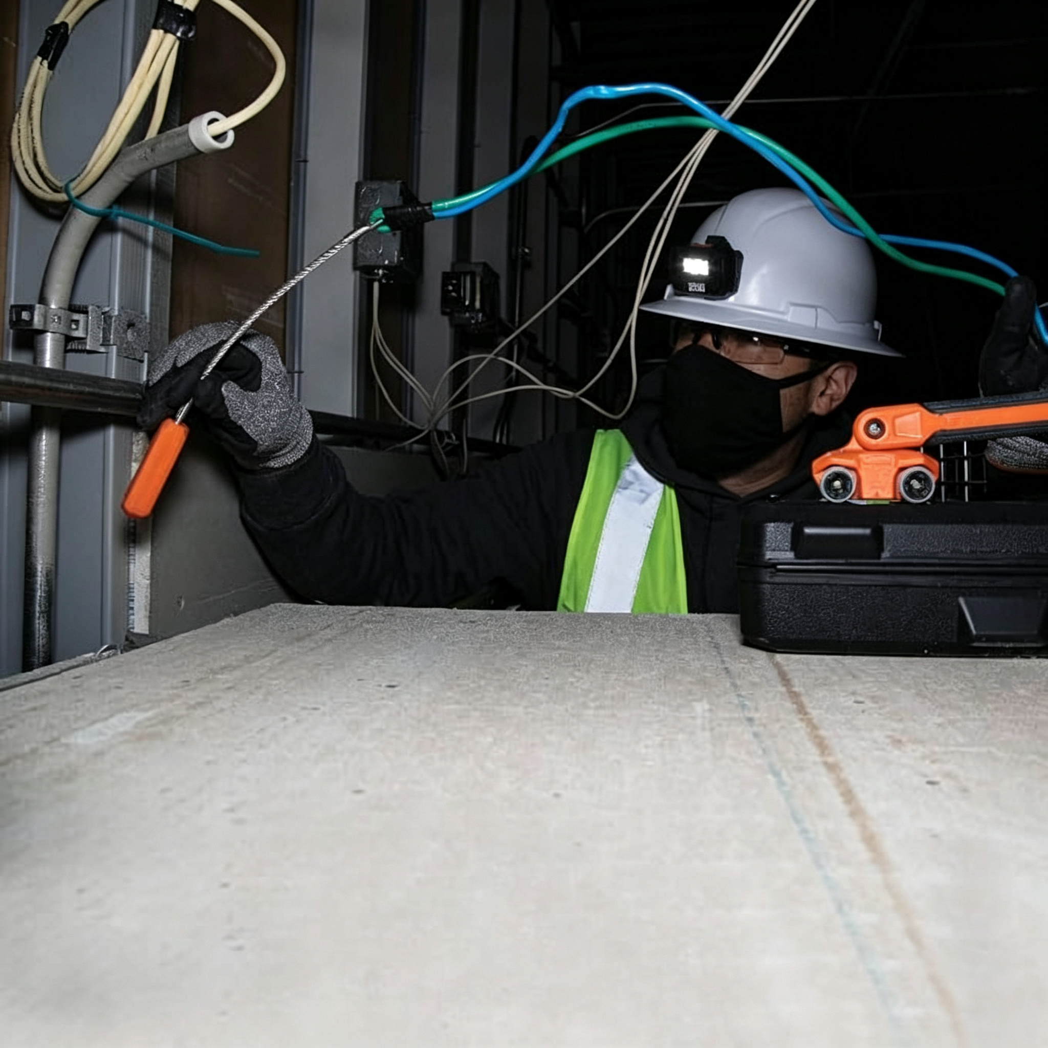 Magnetic wire pulling system