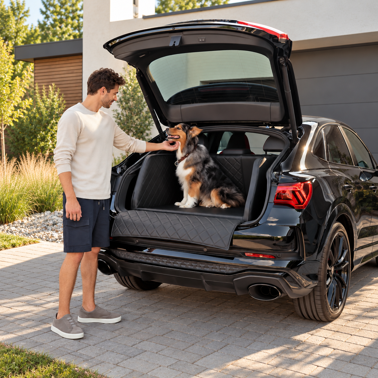Custom-Fit Dog Car Bed for SUV & Vehicle Trunks