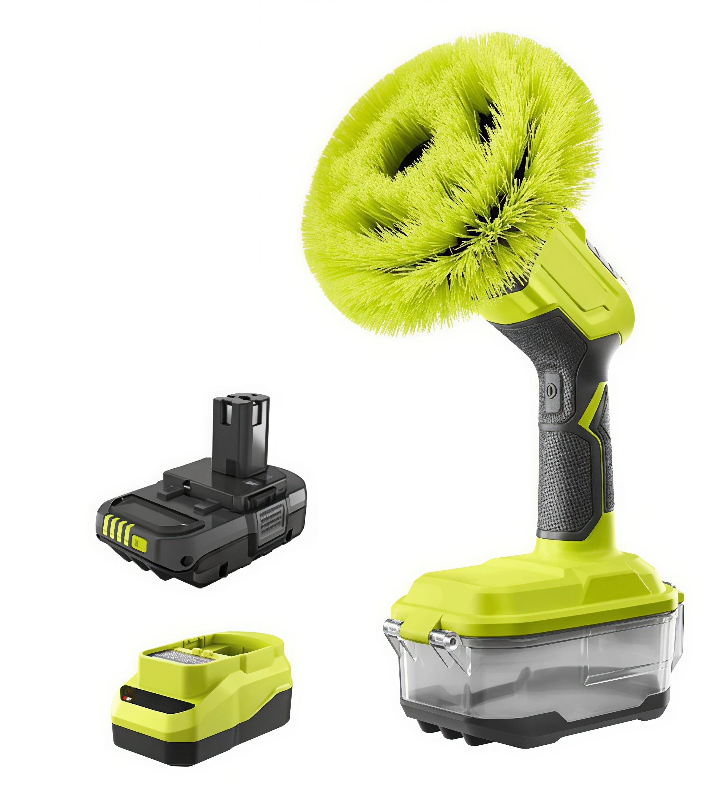 Cordless Power Scrubber – IPX7 Waterproof, 210 RPM, Quick-Change Brushes, 18V Battery Platform