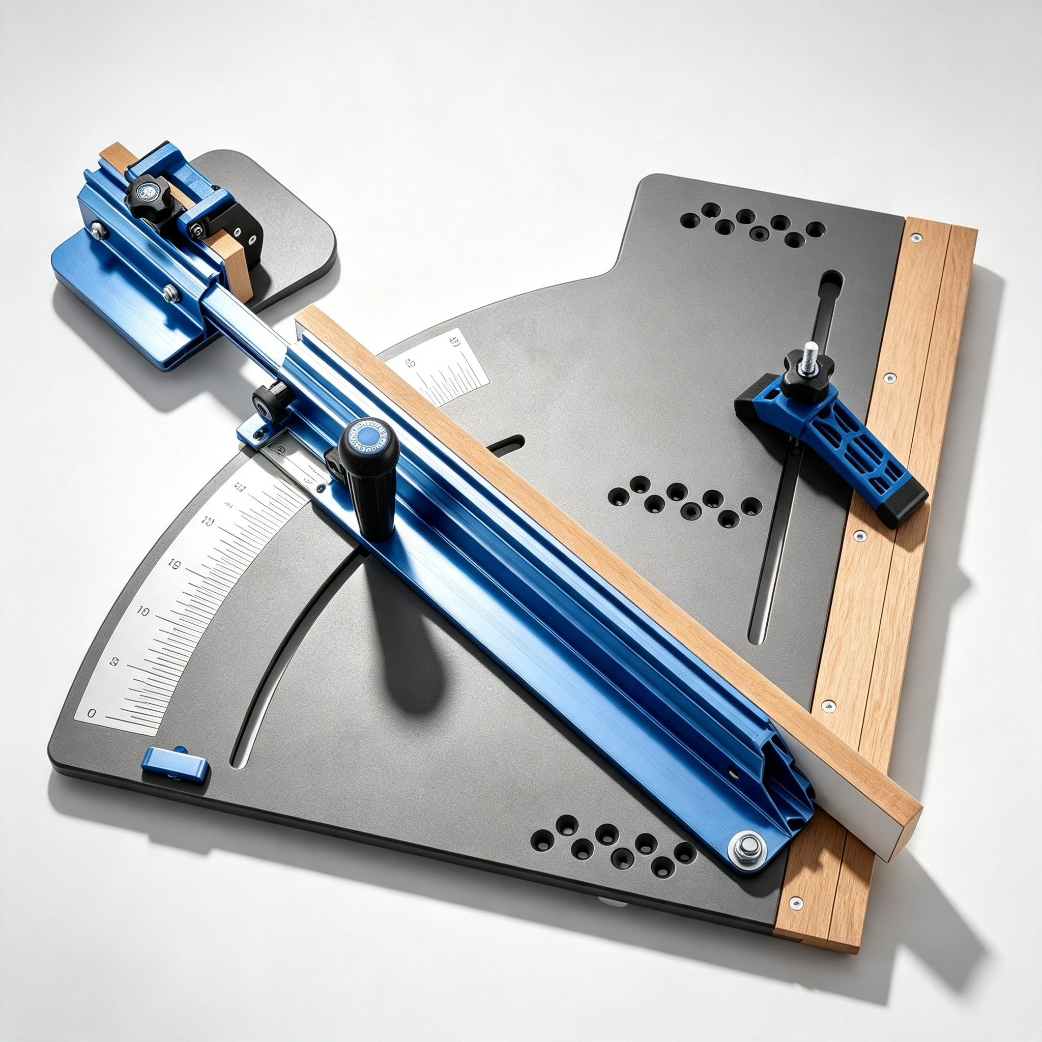 Table Saw Crosscut Sled – 38.25″ Telescoping Fence, Phenolic Base, Micro-Adjust Flip Stop