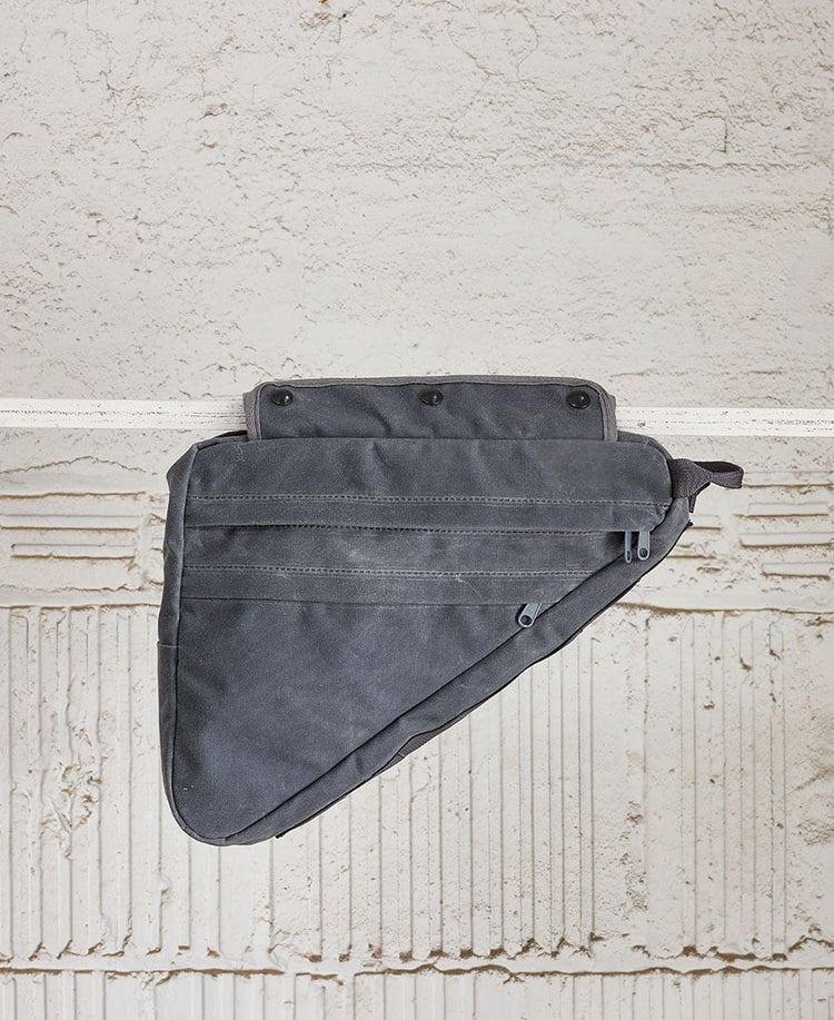 Convertible Frame & Sling Bag – 2‑in‑1 Bike Frame Bag with Detachable Shoulder Strap, 4L Waxed Canvas
