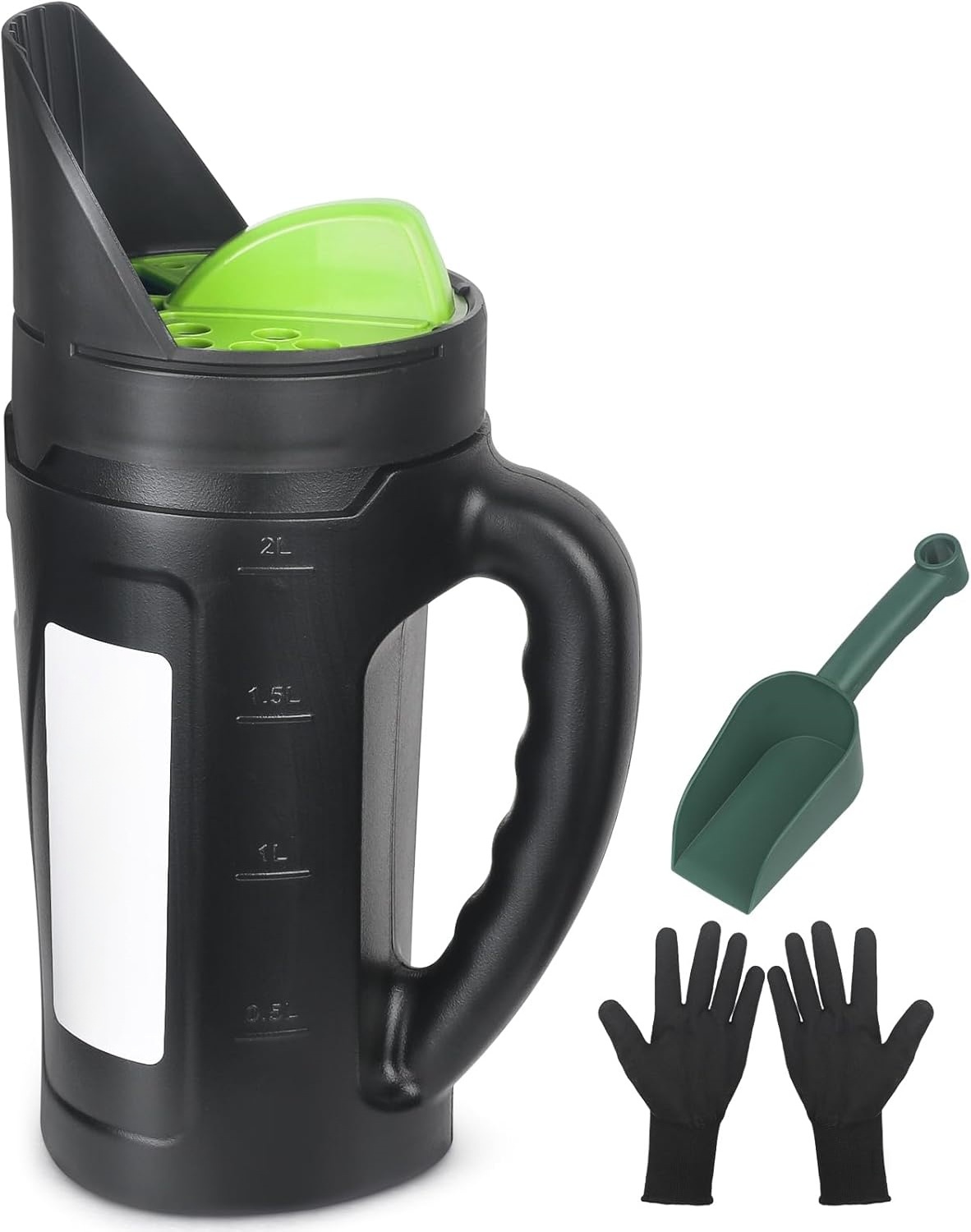 Handheld Spreader – 80 oz Capacity, 3 Adjustable Openings, for Seed, Fertilizer & Ice Melt