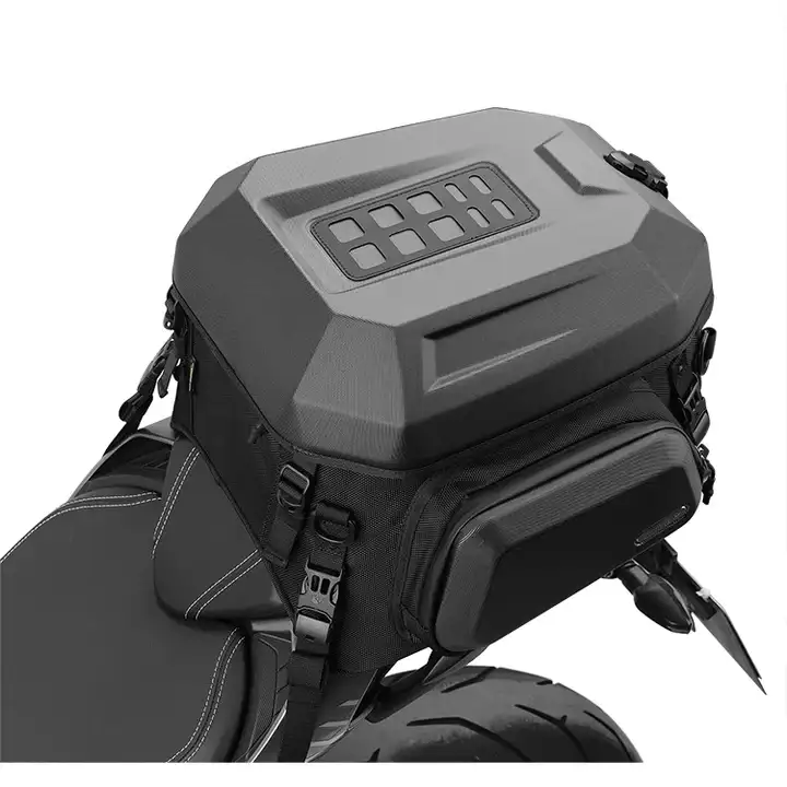 Expandable Motorcycle Tail Bag – 23L-35L Hard Shell Storage Bag with Waterproof Protection