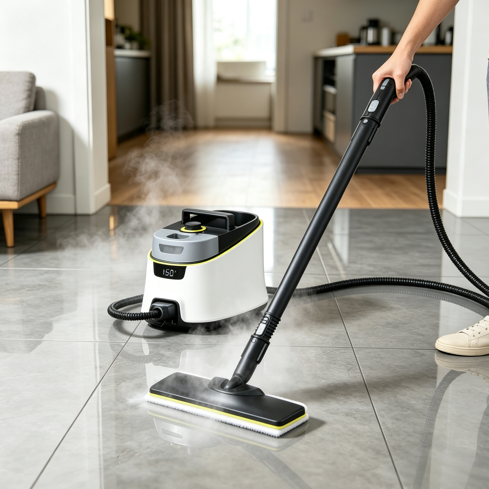 Professional Steam Cleaner – 150°C Steam, 4 Bar Pressure, Kills 99.9% of Bacteria, Chemical-Free