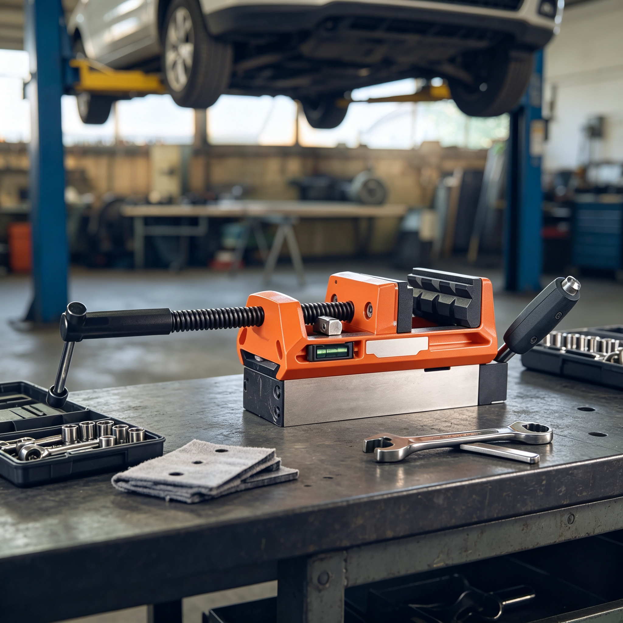 Magnetic Portable Vise – 1754 lbs Holding Force, 4.25″ Clamping Range, Tool-Free Setup
