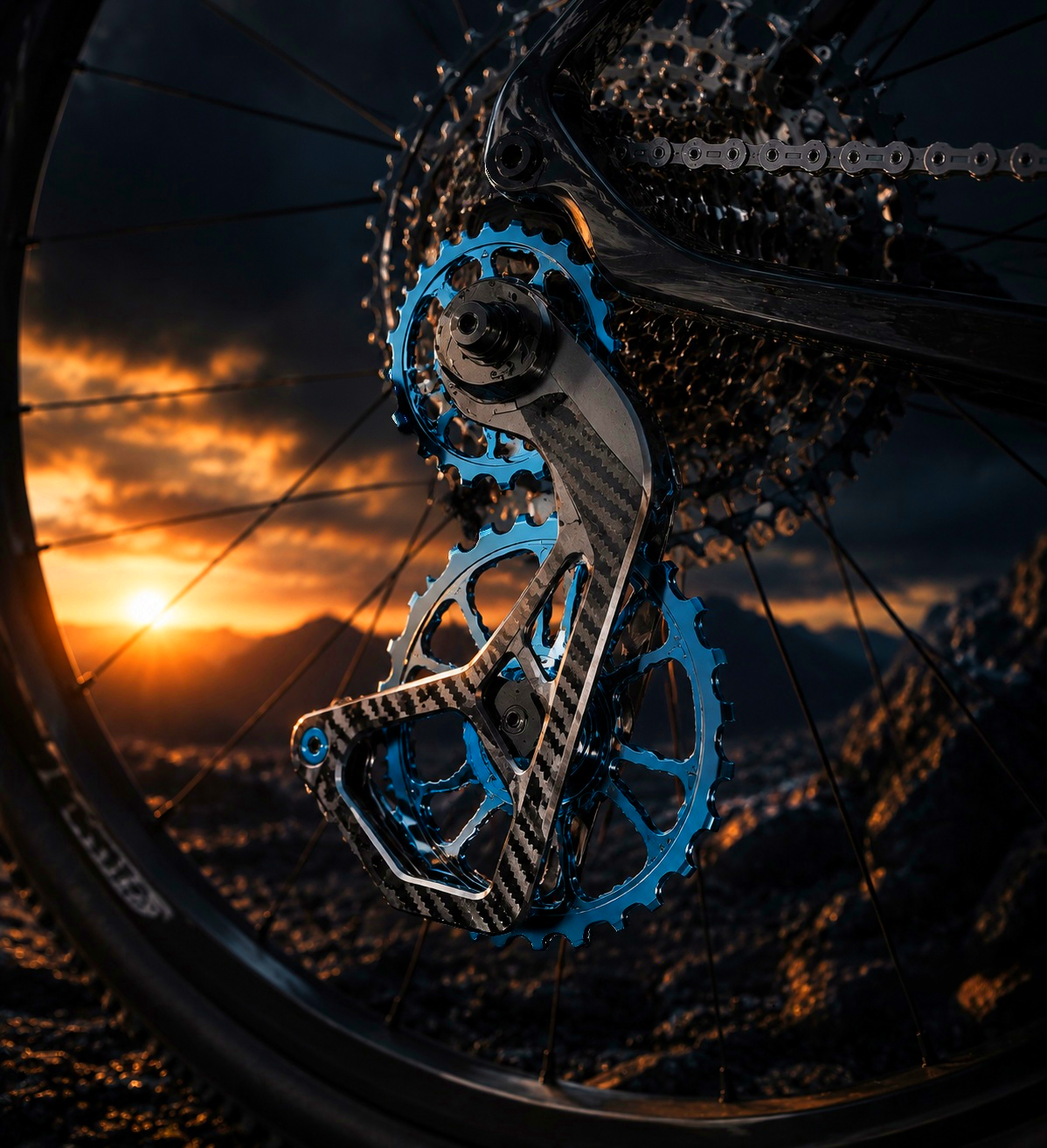 Carbon Oversized Pulley System – 14T/18T, Full Carbon Cage, Coated Bearings