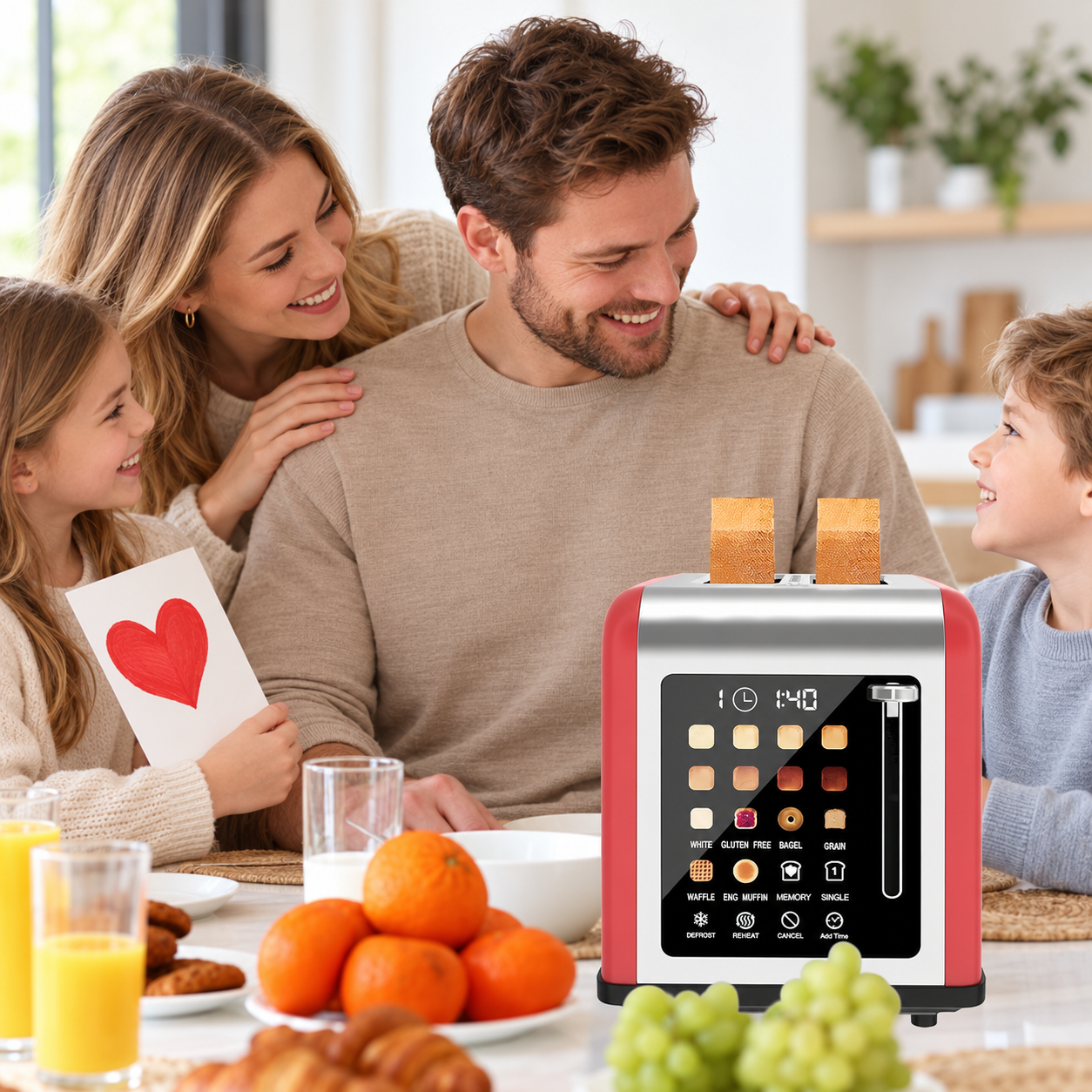 2-Slice Touchscreen Toaster with Digital Timer