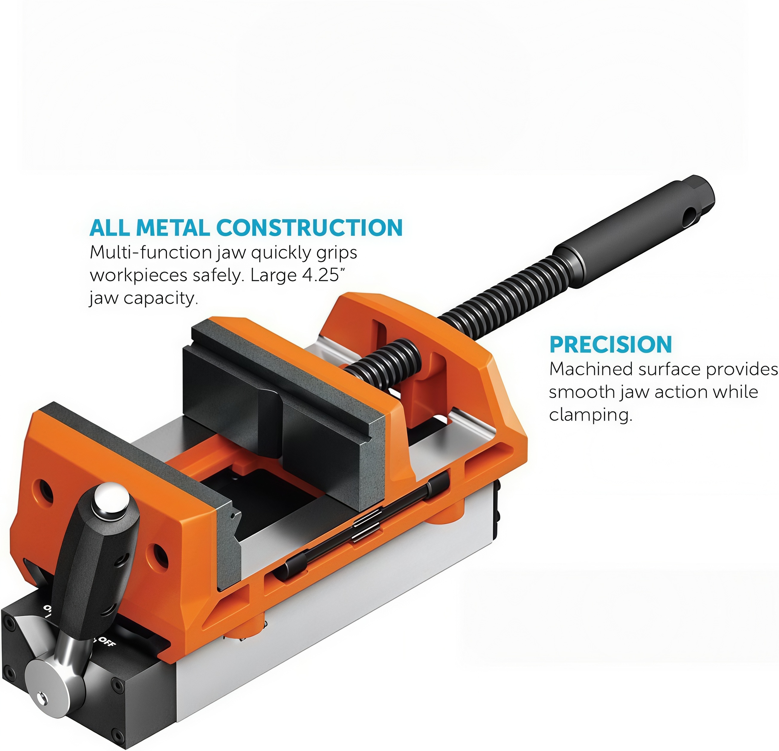 Magnetic Portable Vise – 1754 lbs Holding Force, 4.25″ Clamping Range, Tool-Free Setup
