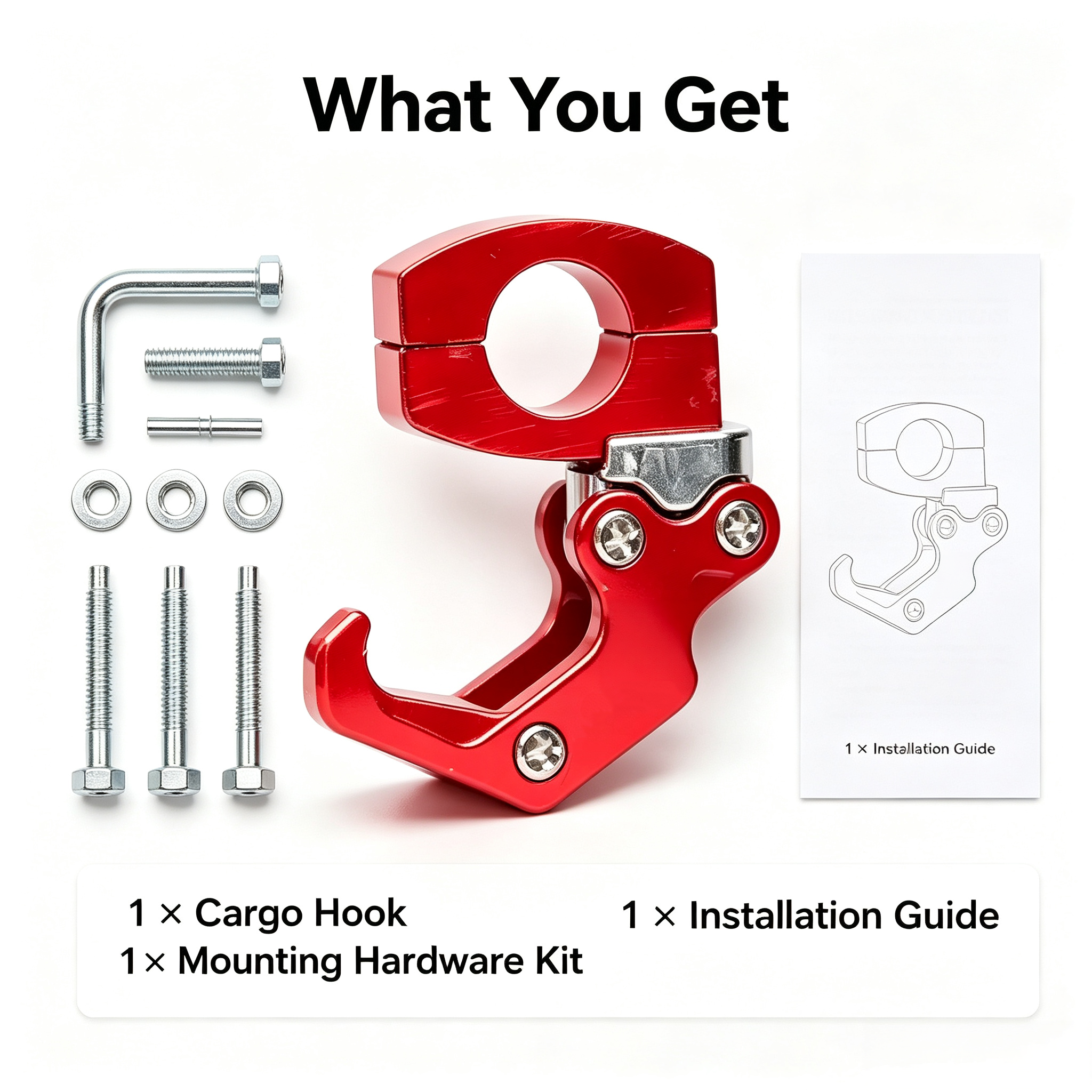 Universal Vehicle Cargo Hook – For Motorcycles, Scooters, Bicycles & E-Bikes