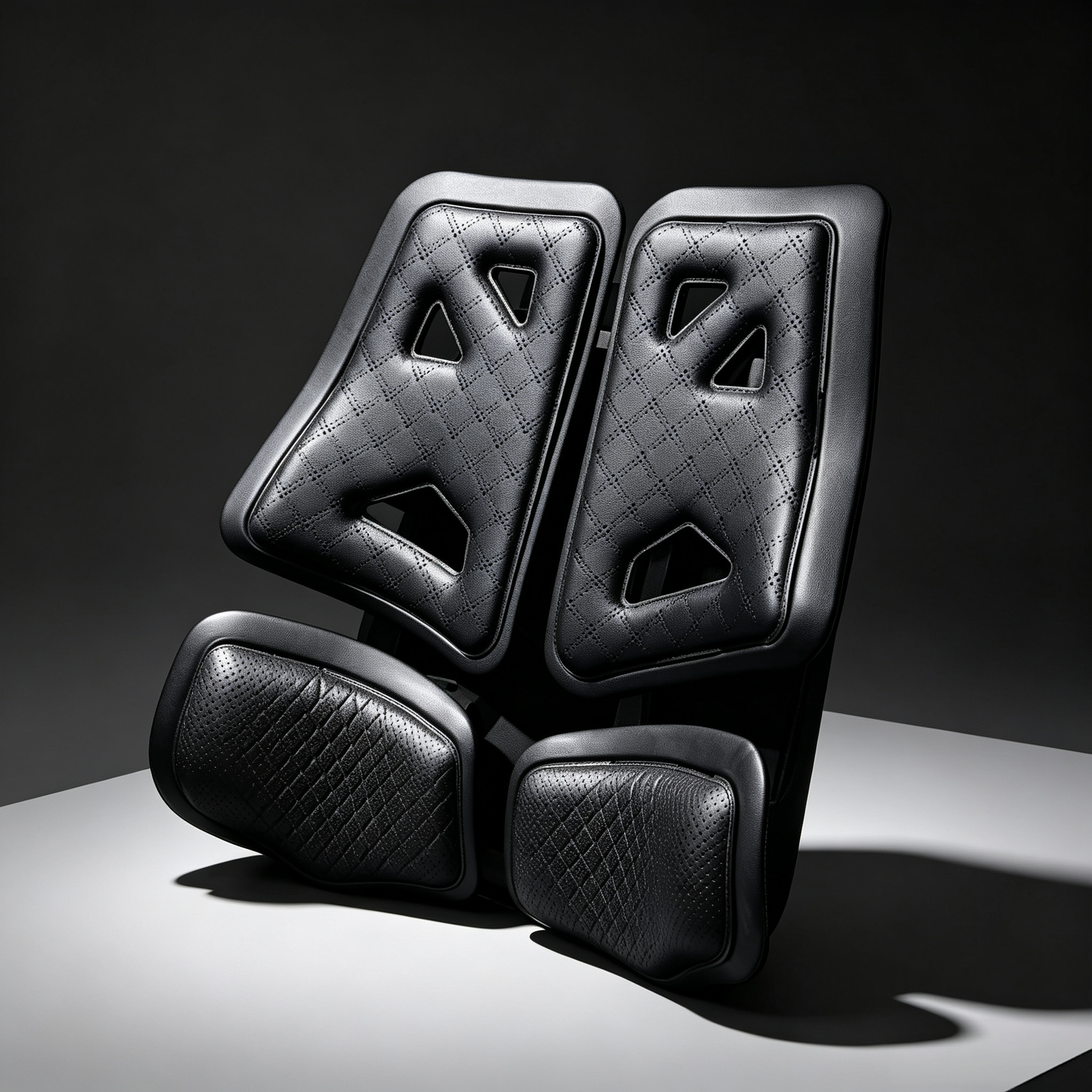 3D Ergonomic Lumbar Support Cushion – Memory Foam, Dual-Use for Car & Office, Luxury Diamond Texture