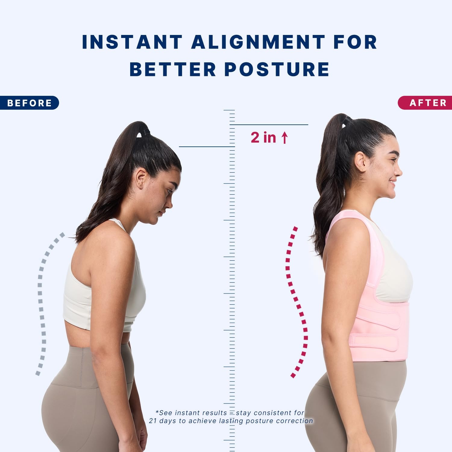 Posture Corrector – Adjustable Full Back Support with Removable Rods for Upper & Lower Back