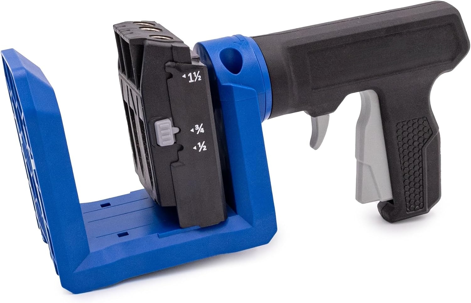 Pocket-Hole Jig – Steel Frame, Non-Slip Clamping, 360° Handle, Includes 60 Screws