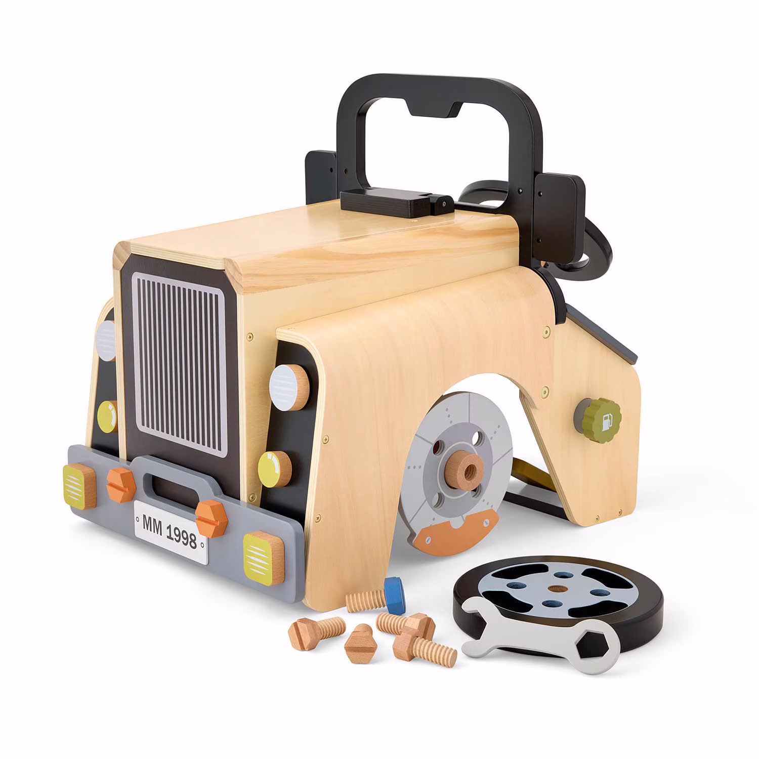 Wooden Car Mechanic Playset – Interactive Auto Service Station for Kids