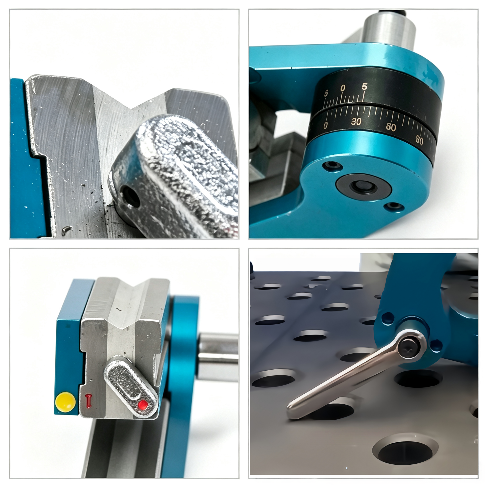 Adjustable Magnetic Welding Positioner – 30°–275°, 110 lb Pull, V-Groove for Round & Square Tubing