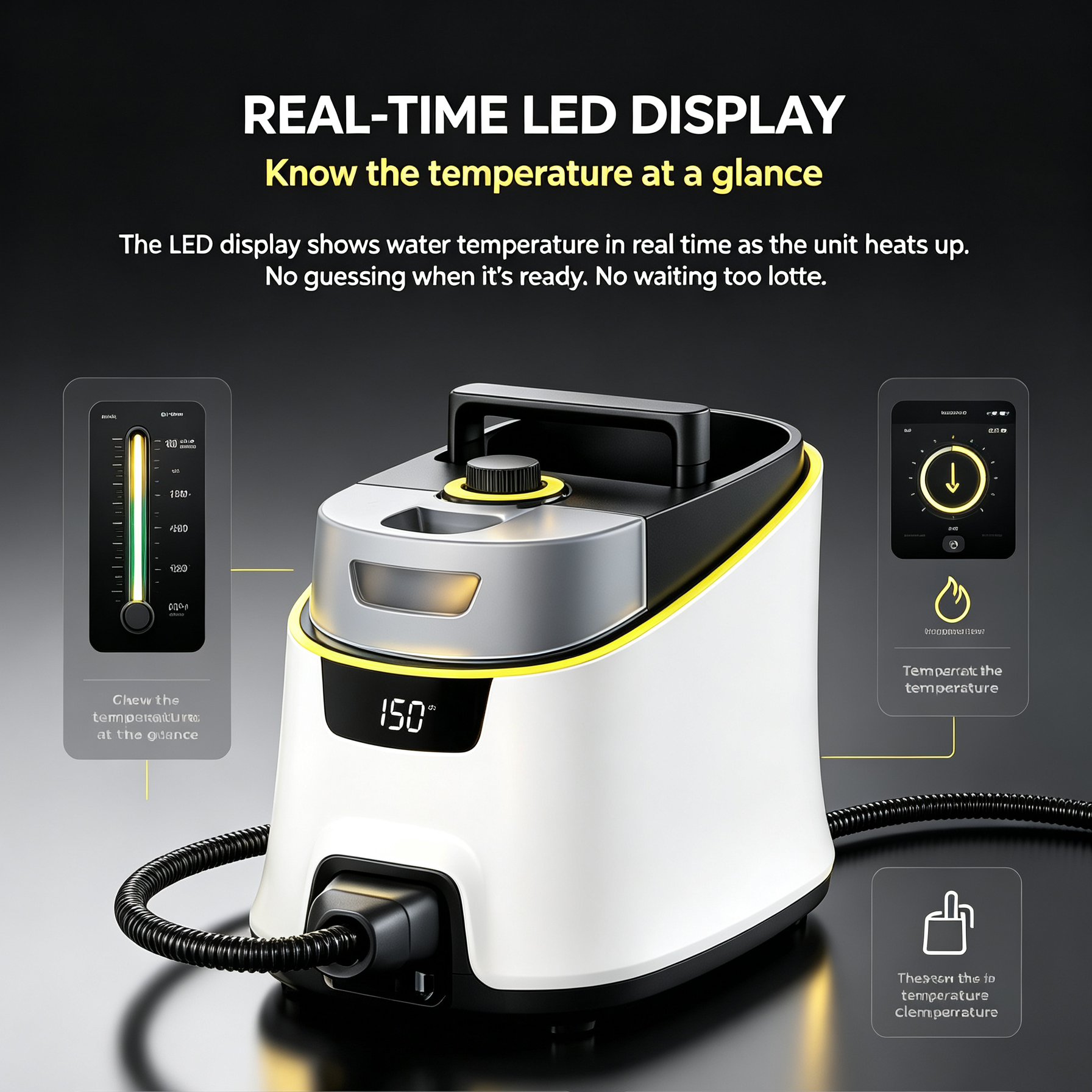 Professional Steam Cleaner – 150°C Steam, 4 Bar Pressure, Kills 99.9% of Bacteria, Chemical-Free