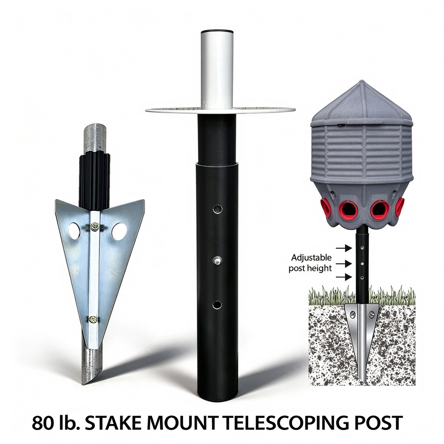 80 lb Feed Silo – Gravity-Fed, Rodent-Resistant Mount Options, Rust-Proof HDPE
