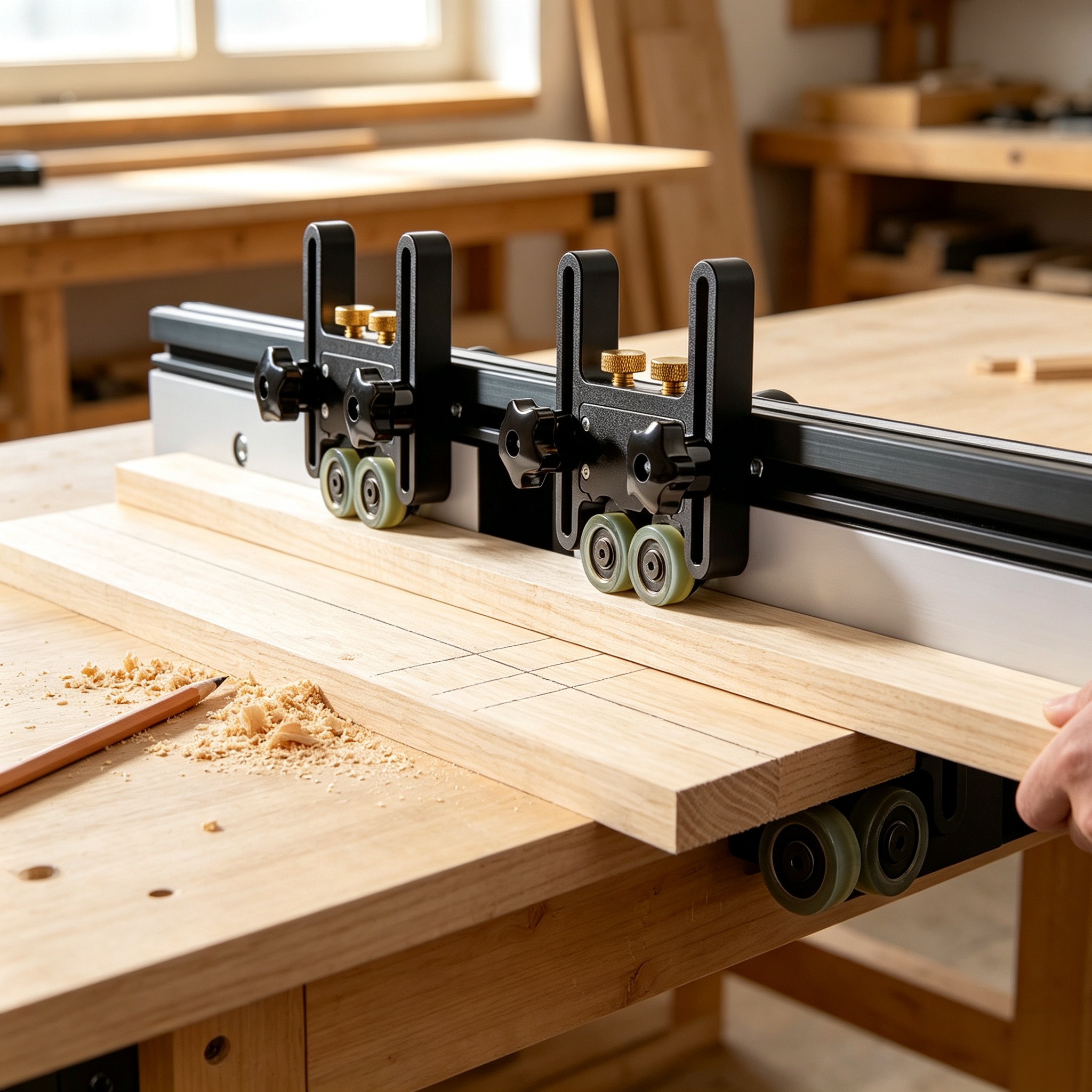Router Table Roller Guides – Smoother Feeding, Better Control, Pack of 2