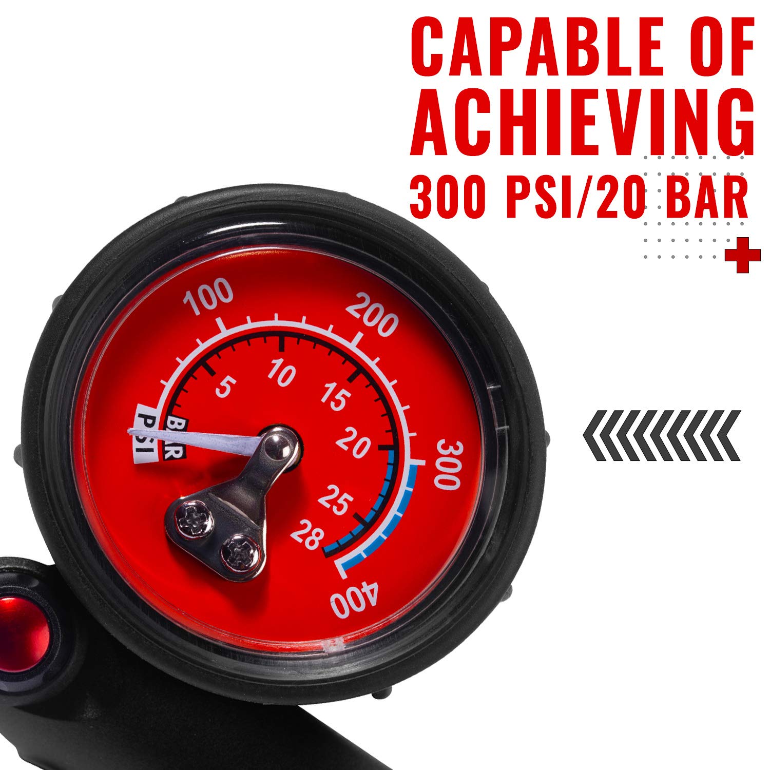 Bike Shock Pump – 300 PSI High-Pressure Suspension Pump