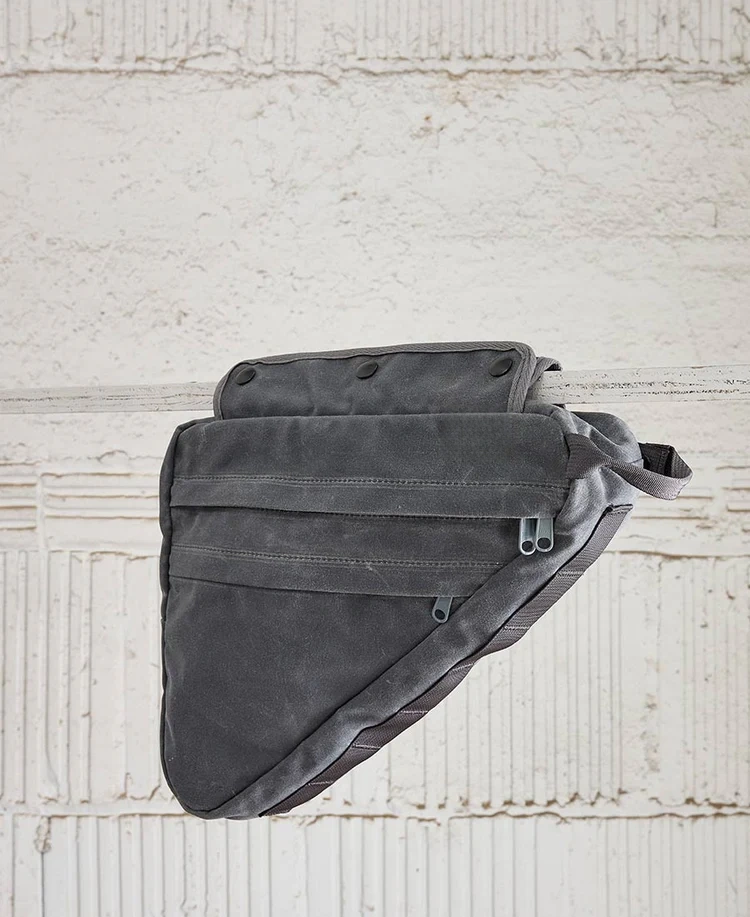 Convertible Frame & Sling Bag – 2‑in‑1 Bike Frame Bag with Detachable Shoulder Strap, 4L Waxed Canvas