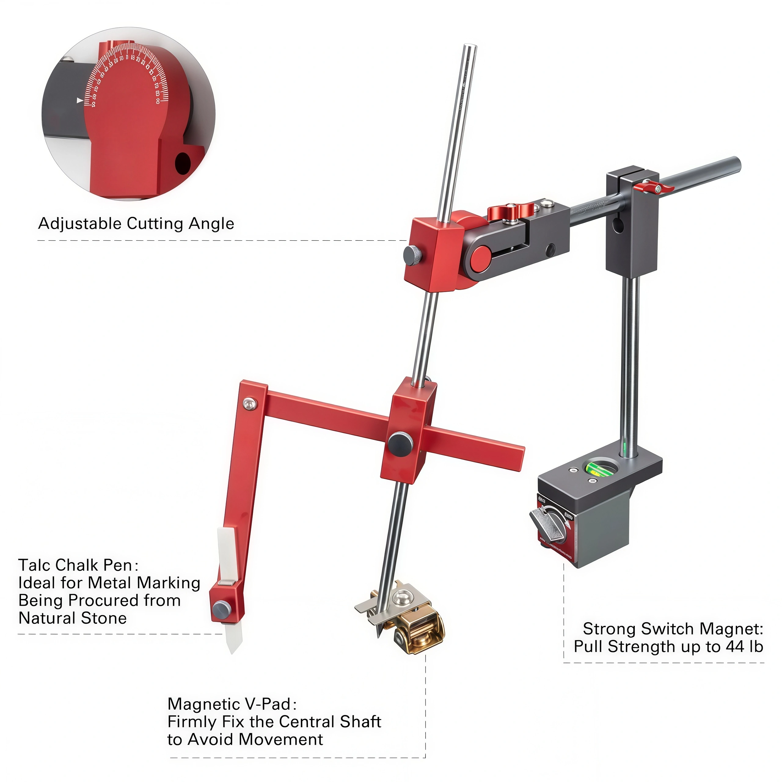 Round Hole Marker – Magnetic Angle-Adjustable Marking Tool with Compass-Like Precision