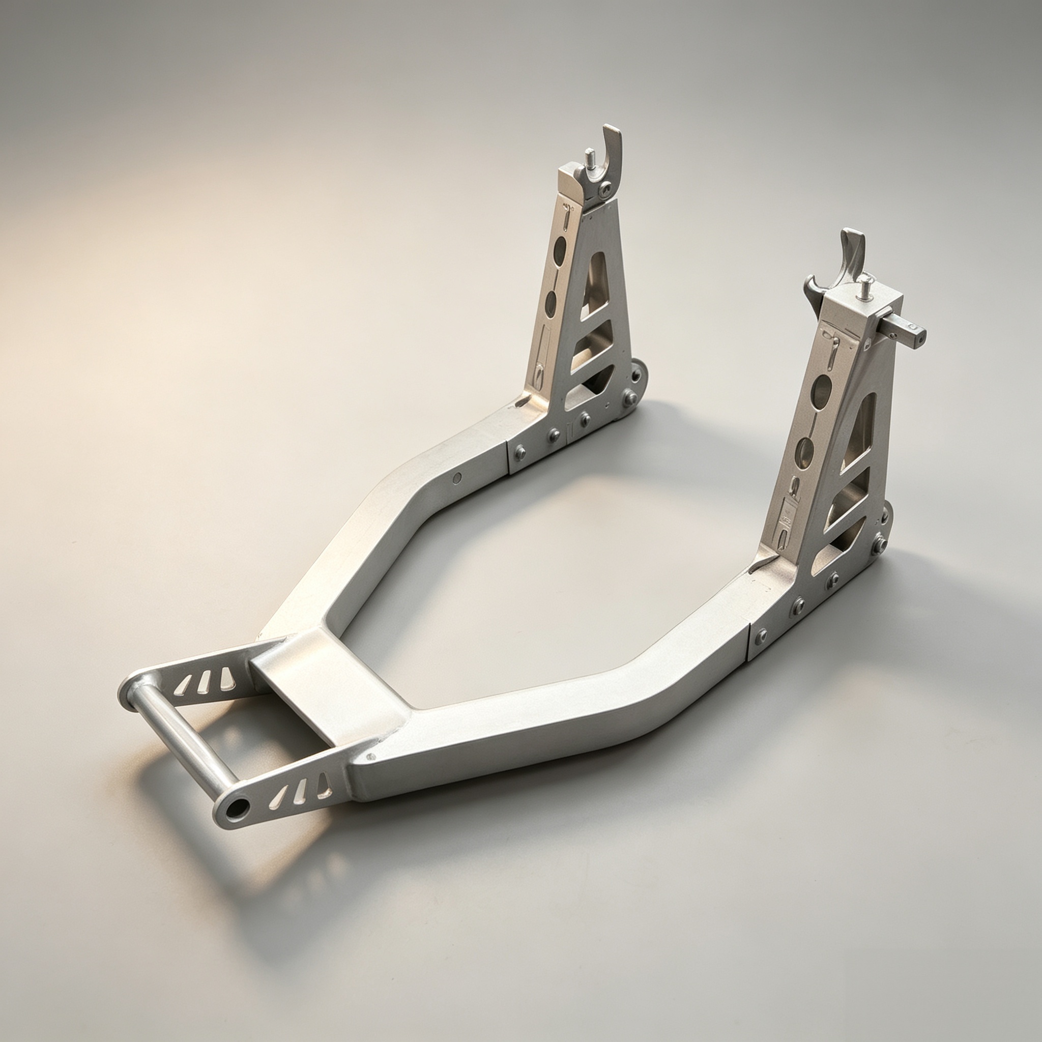 Motorcycle Rear Wheel Stand – Aluminum Alloy, 450kg Capacity, PU Wheels