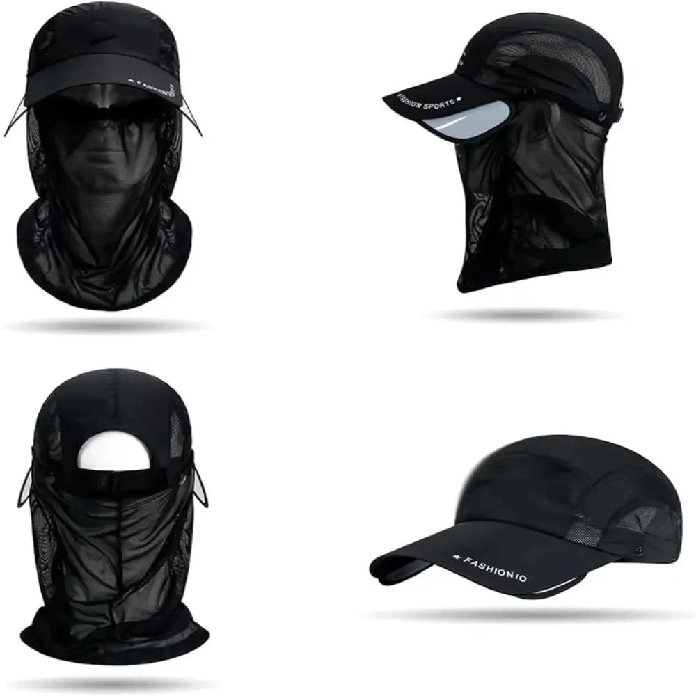 Retractable Brim Sun Hat – UPF 50+ UV Protection, Neck Flap, Breathable, for Fishing, Hiking & Outdoor Work