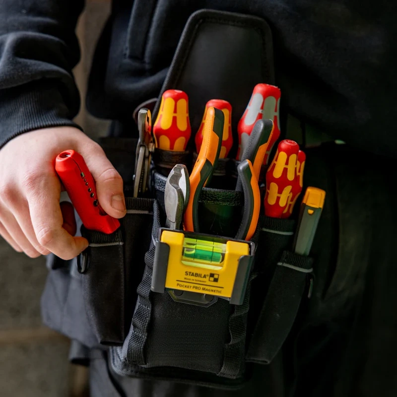 Multi‑Trade Tool Pouch – 2 Main Pockets, 3 Vertical Slots & 4 External Pockets for Everyday Site Work