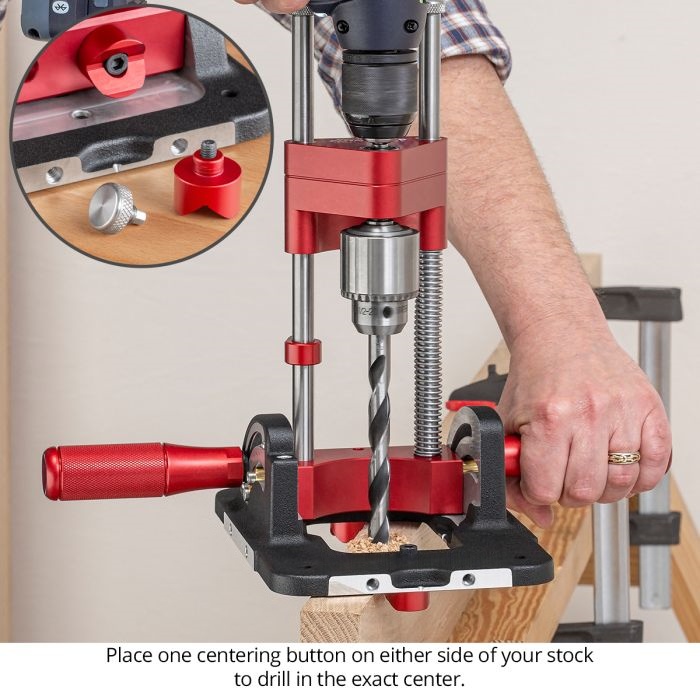 Angled Drill Guide – 0‑40° Adjustable, Crosshair Alignment, 1/16″‑1/2″ Chuck