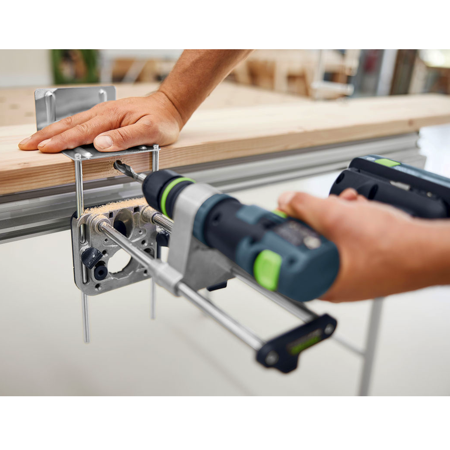 Mobile Drilling Attachment – Convert Your Drill into a Precision Guide, 90° Holes, 2″ Depth, Dust Extraction
