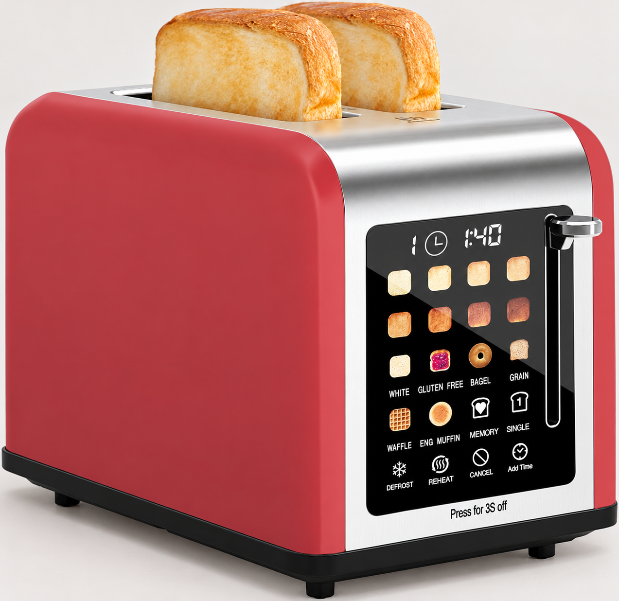 2-Slice Touchscreen Toaster with Digital Timer