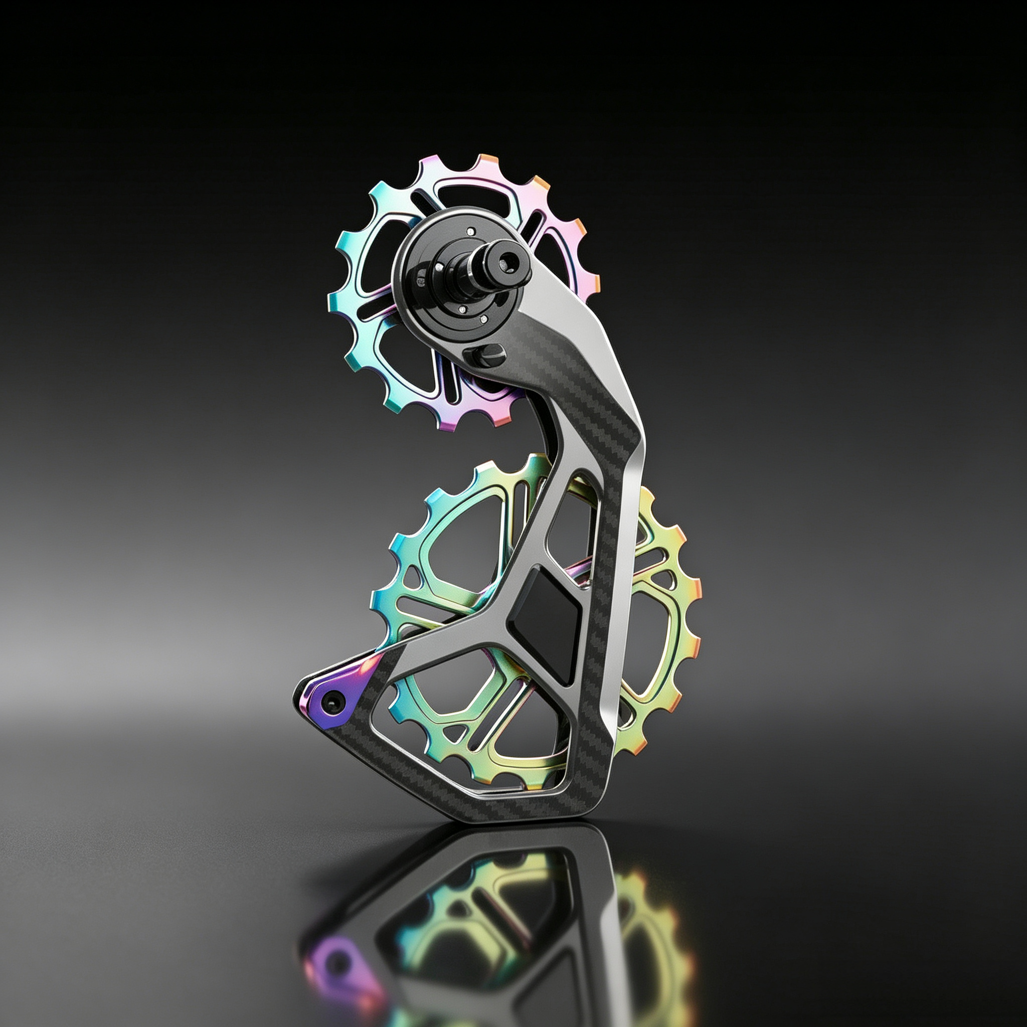 Carbon Oversized Pulley System – 14T/18T, Full Carbon Cage, Coated Bearings