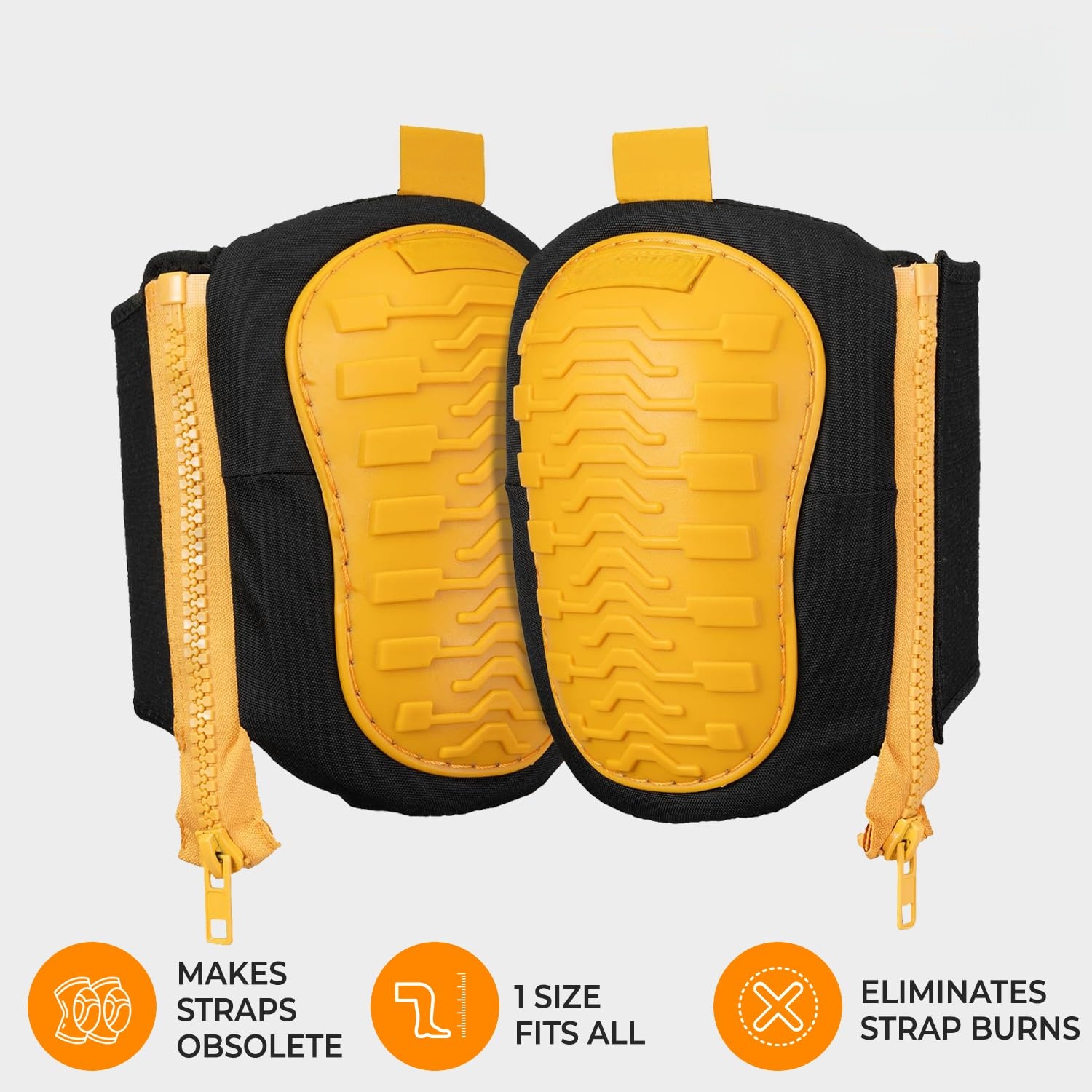 Knee Pads with Zipper Closure – Soft Shell Impact Protection, Non‑Slip Sleeve Design