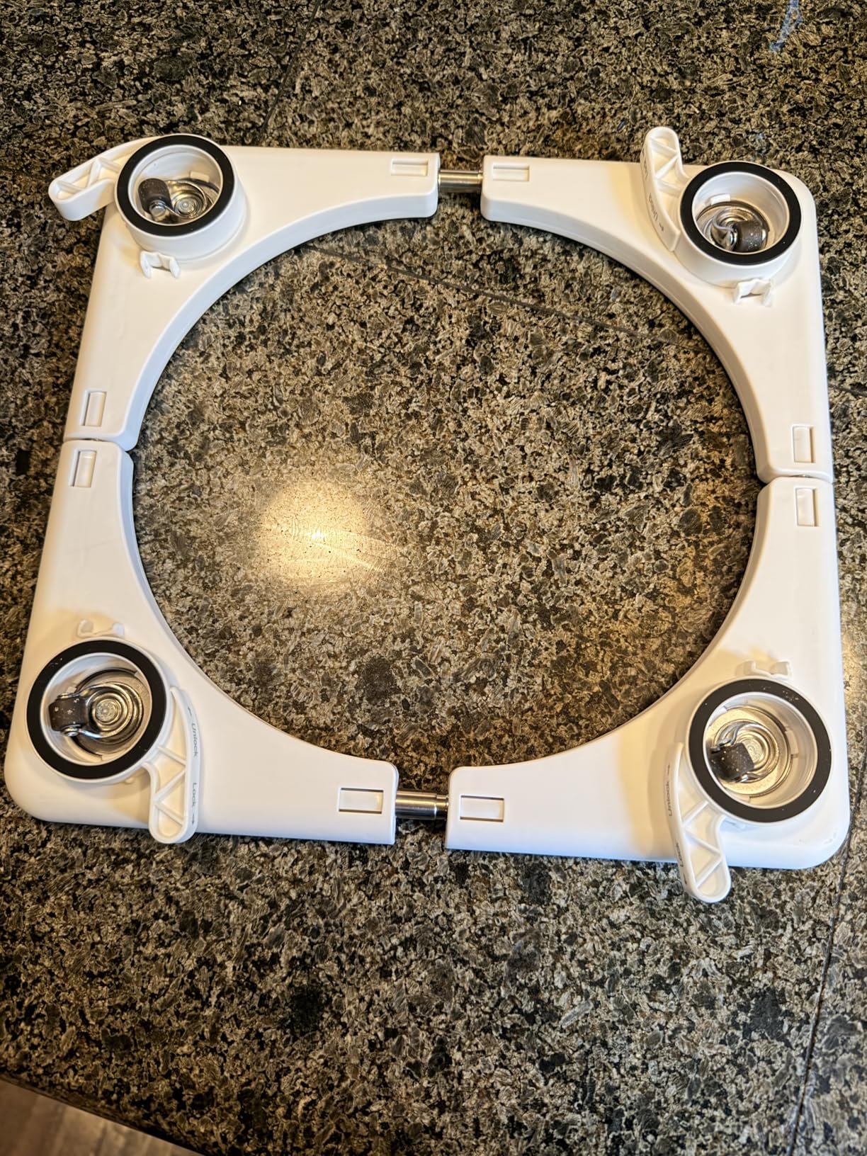 Adjustable Appliance Slider Tray – Expands 6″×11″ to 11″×20″, 360° Rolling Wheels with Locking Brakes