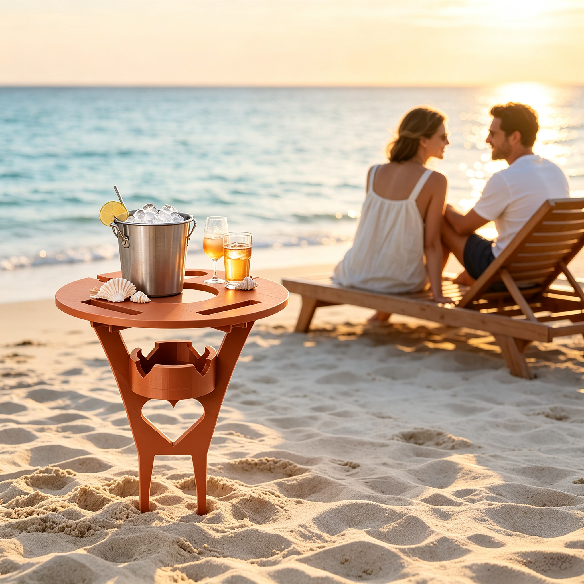 Portable Folding Table – Ultra-Lightweight, Built-In Cup Holders, 88 lbs Capacity