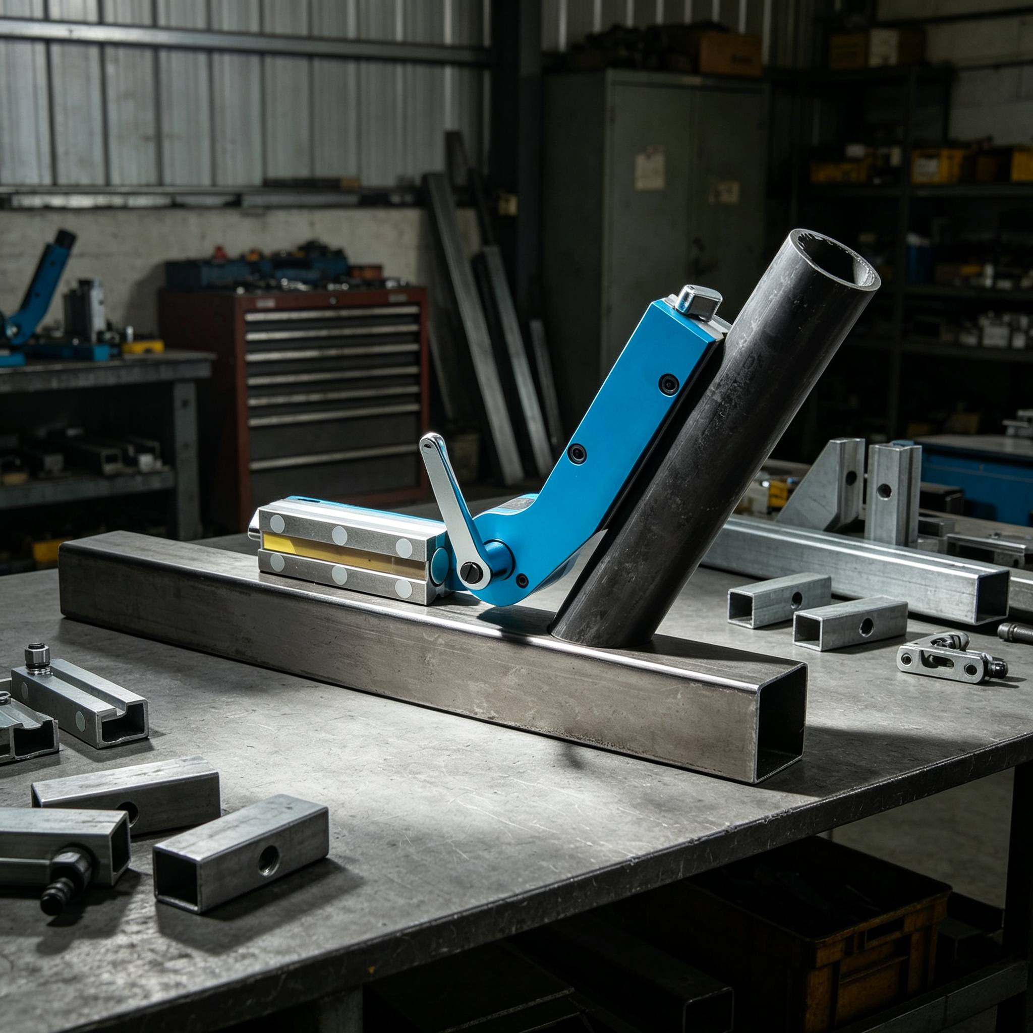 Adjustable Magnetic Welding Positioner – 30°–275°, 110 lb Pull, V-Groove for Round & Square Tubing