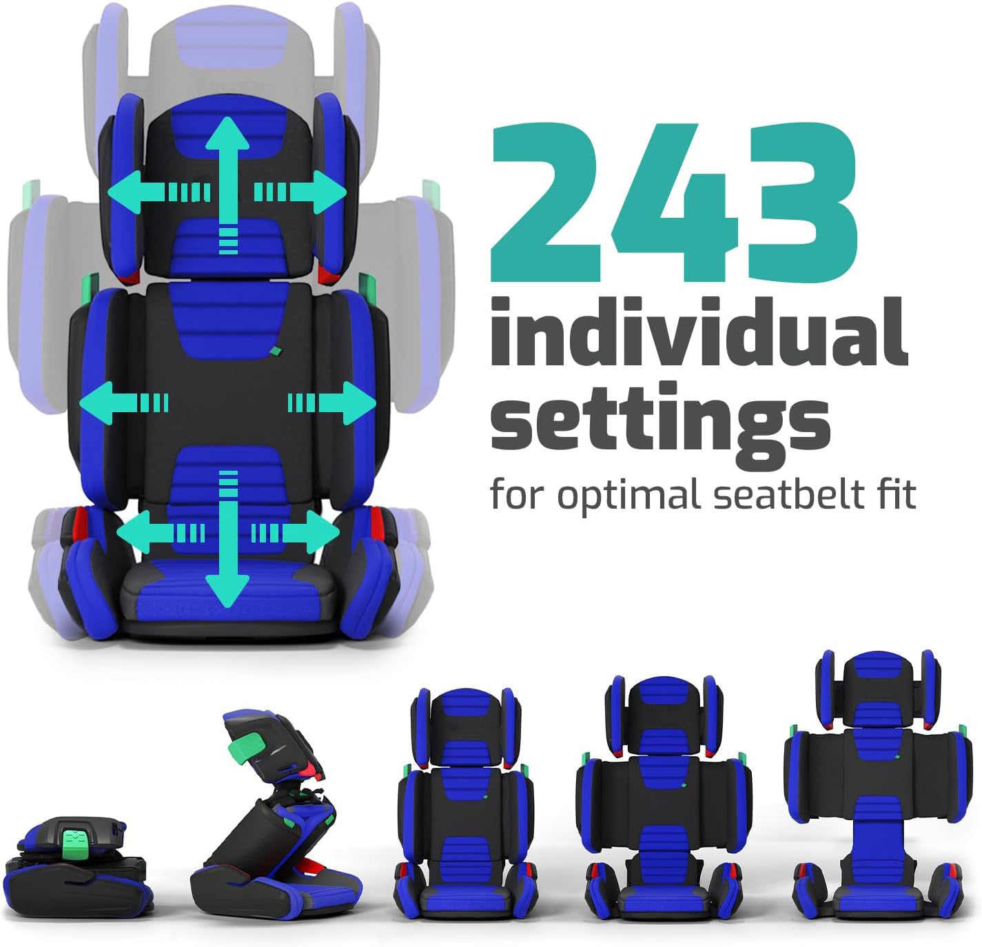 Adjustable High-Back Booster Car Seat for Children