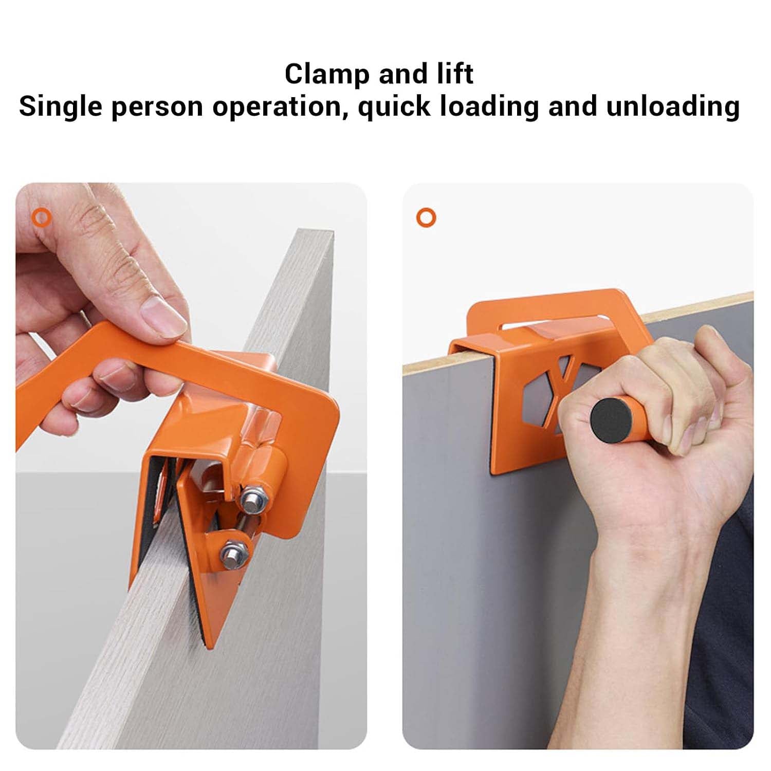 Panel Carrying Clamp – 50kg Capacity, Self‑Adjusting 1.1‑2.1cm, for Wood, Stone & Tile