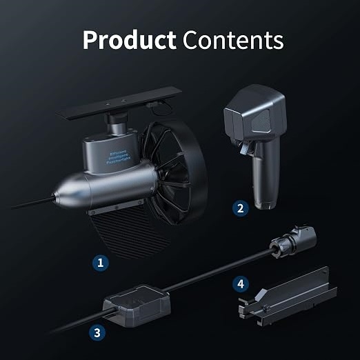 TURN YOUR KAYAK INTO AN E‑BOAT IN SECONDS Tool‑Free Mount. Wireless Remote. 150‑Min Runtime.