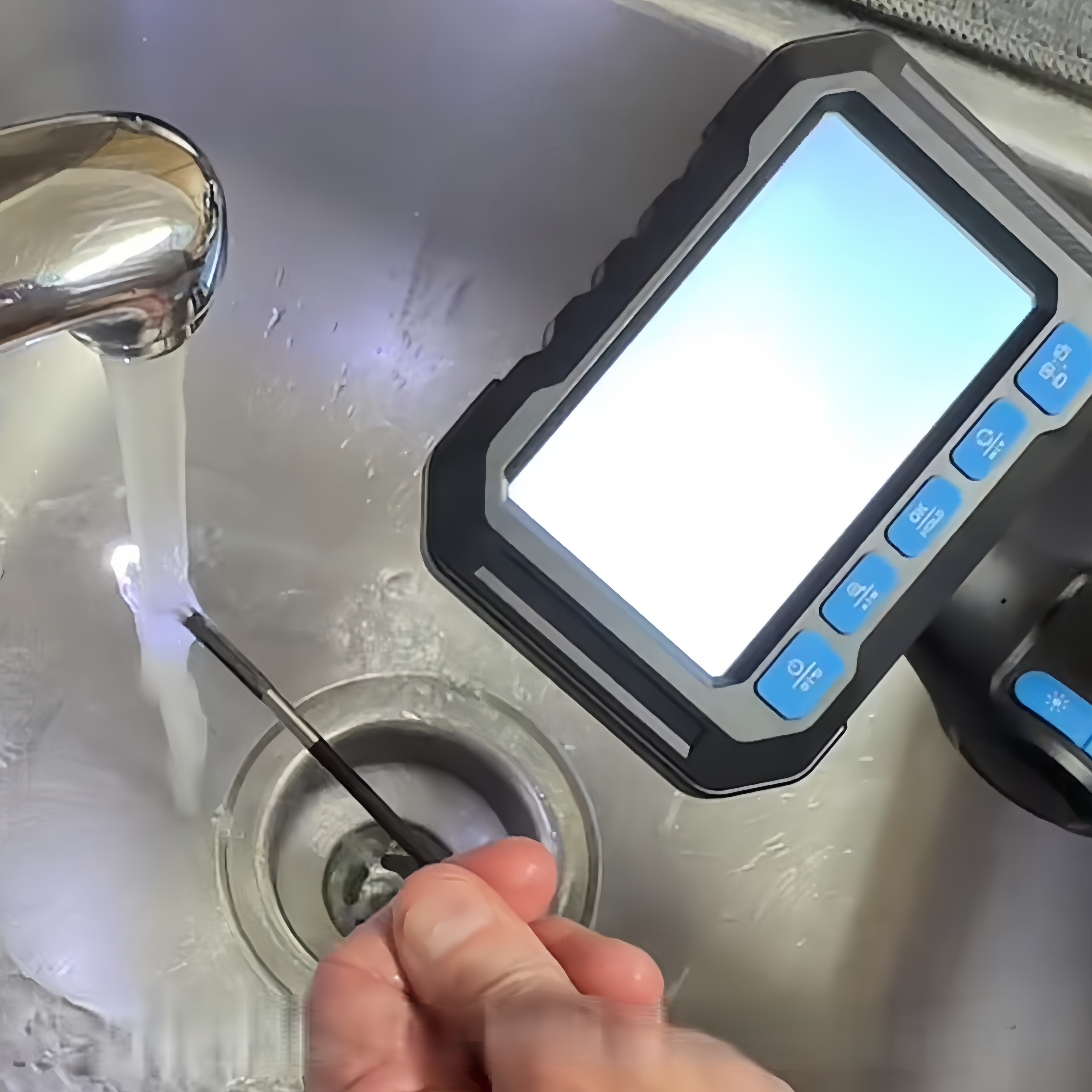 4mm Inspection Endoscope – 210° Articulating Camera, 5″ HD Screen, IP67, 1m Probe